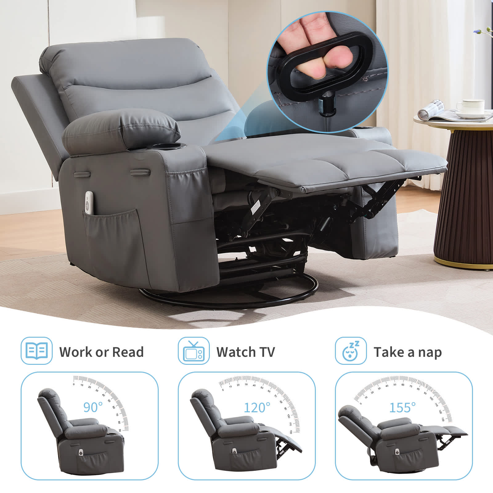 Qeetex SUN-PHK-34BY9DFN recliners - View #3