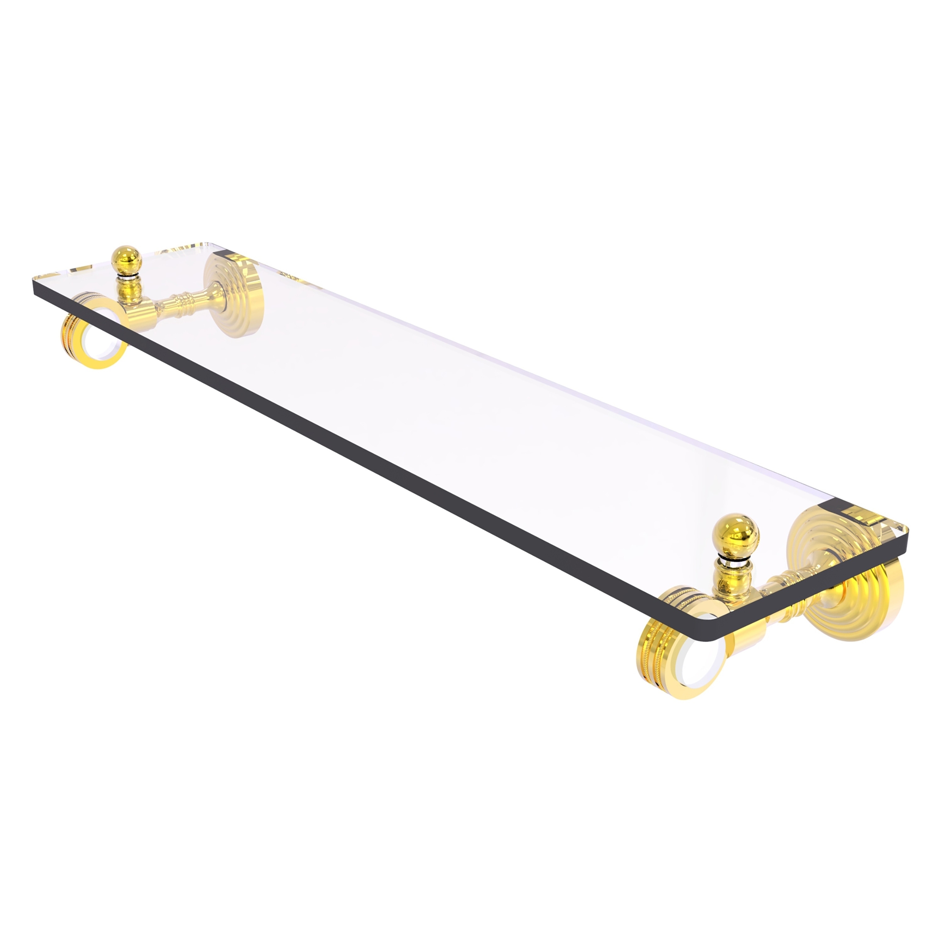 Allied Brass PG-1D-16-PB Pacific Grove Polished Brass Wall mount Bathroom Shelf ( 16-in x 3.2-in x 5-in )