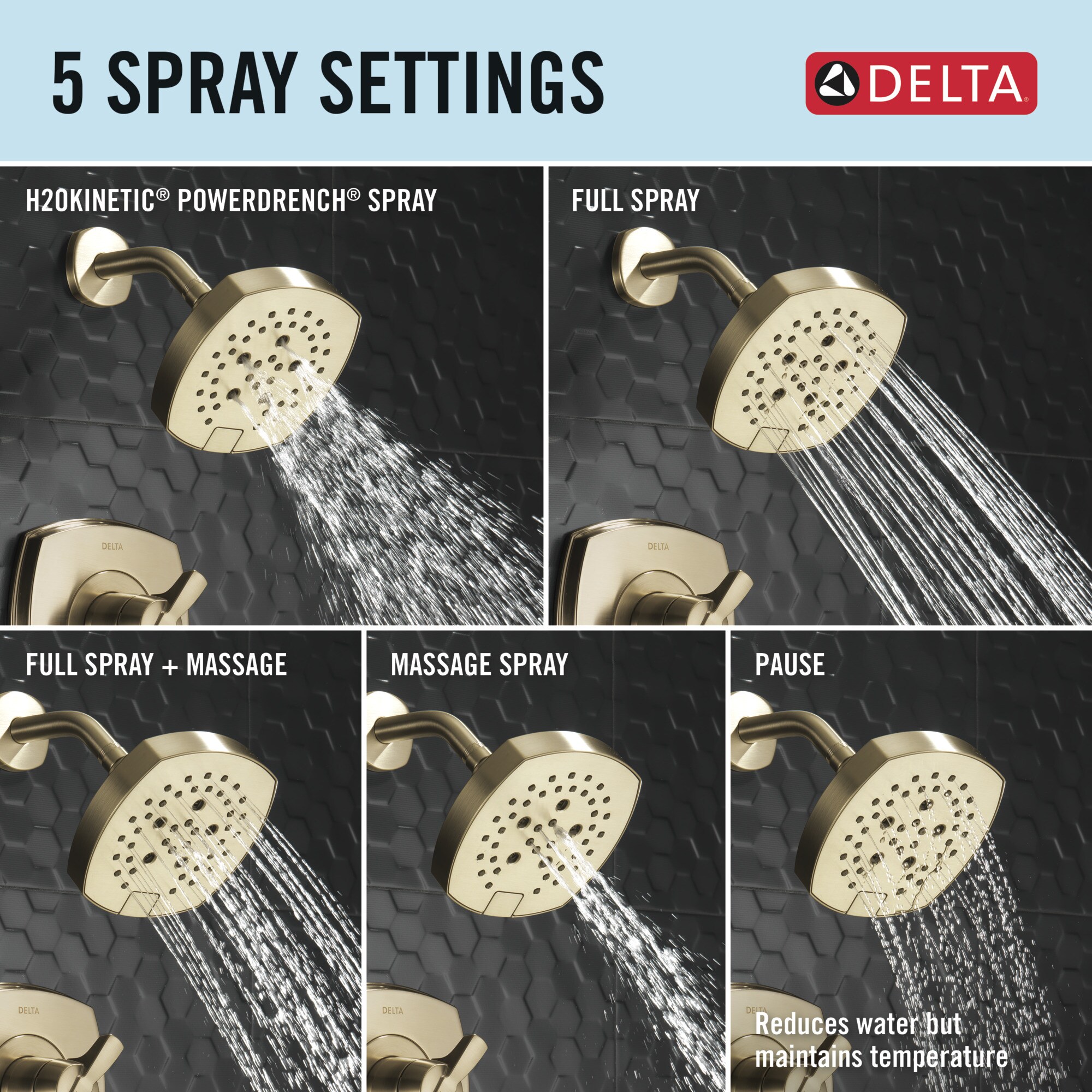 Delta T17476-CZ-PR Tub-Shower-Faucets - View #6