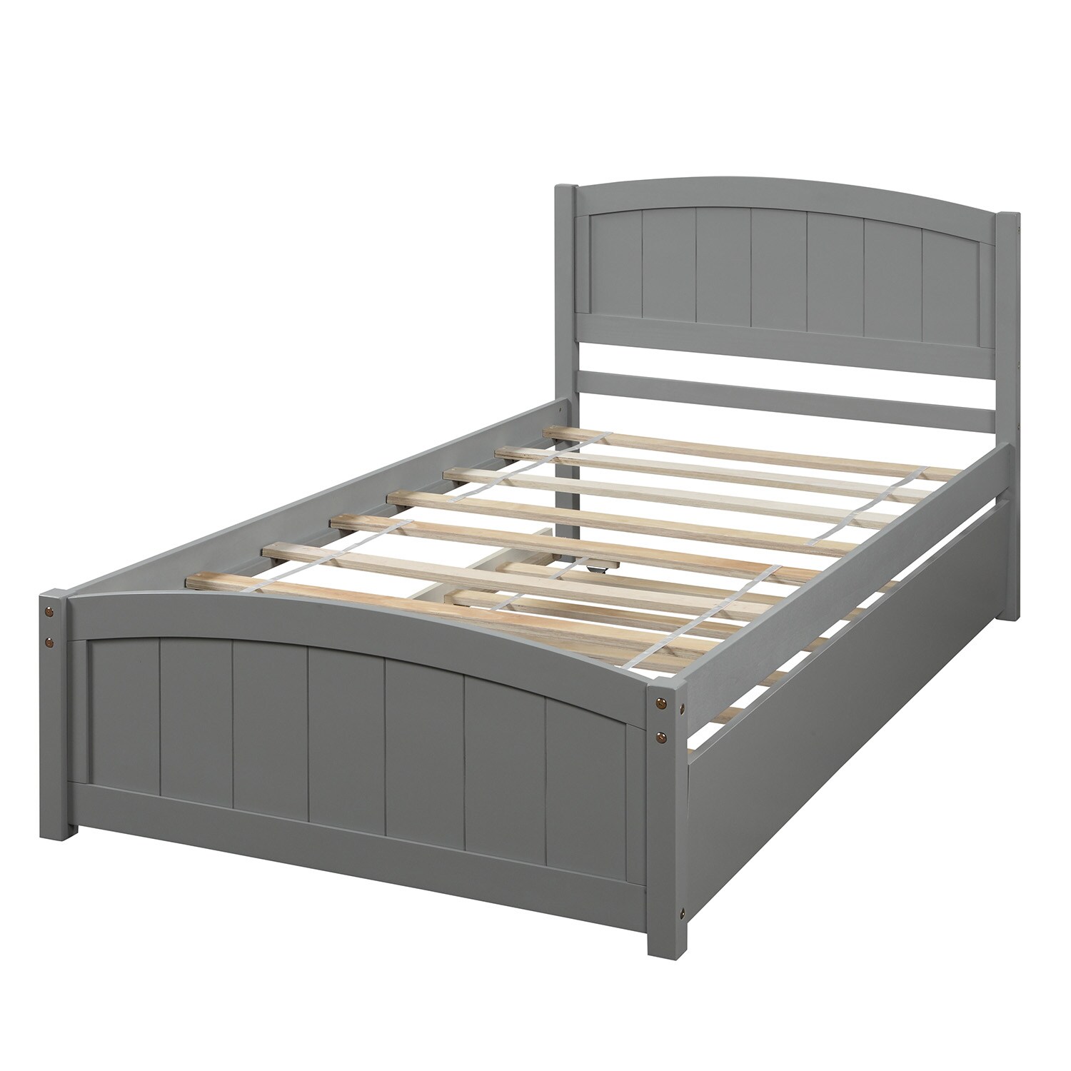 Mondawe Gray Twin Platform Bed in the Beds department at Lowes.com