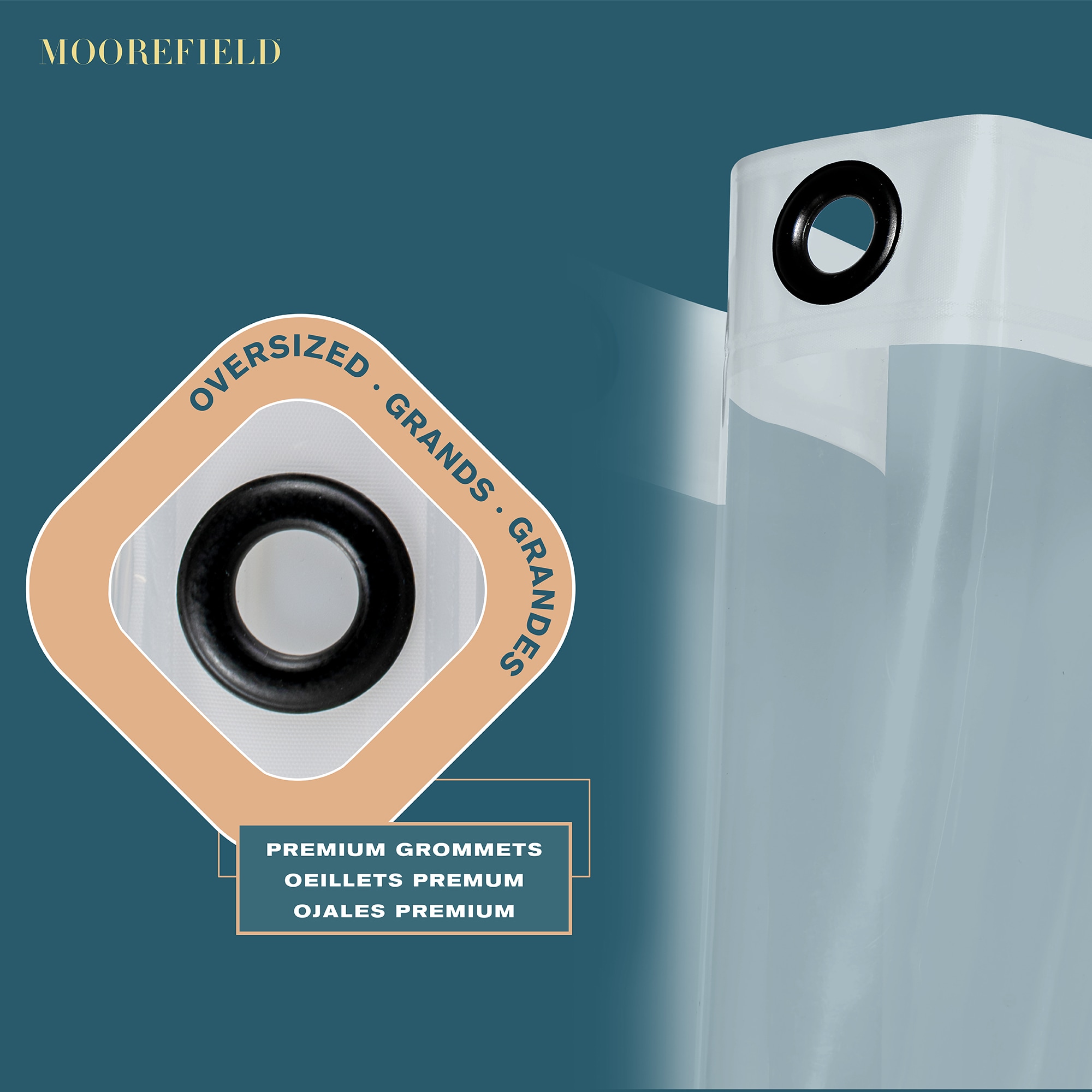 Moorefield LS423CLR Shower-Curtains-Liners - View #2