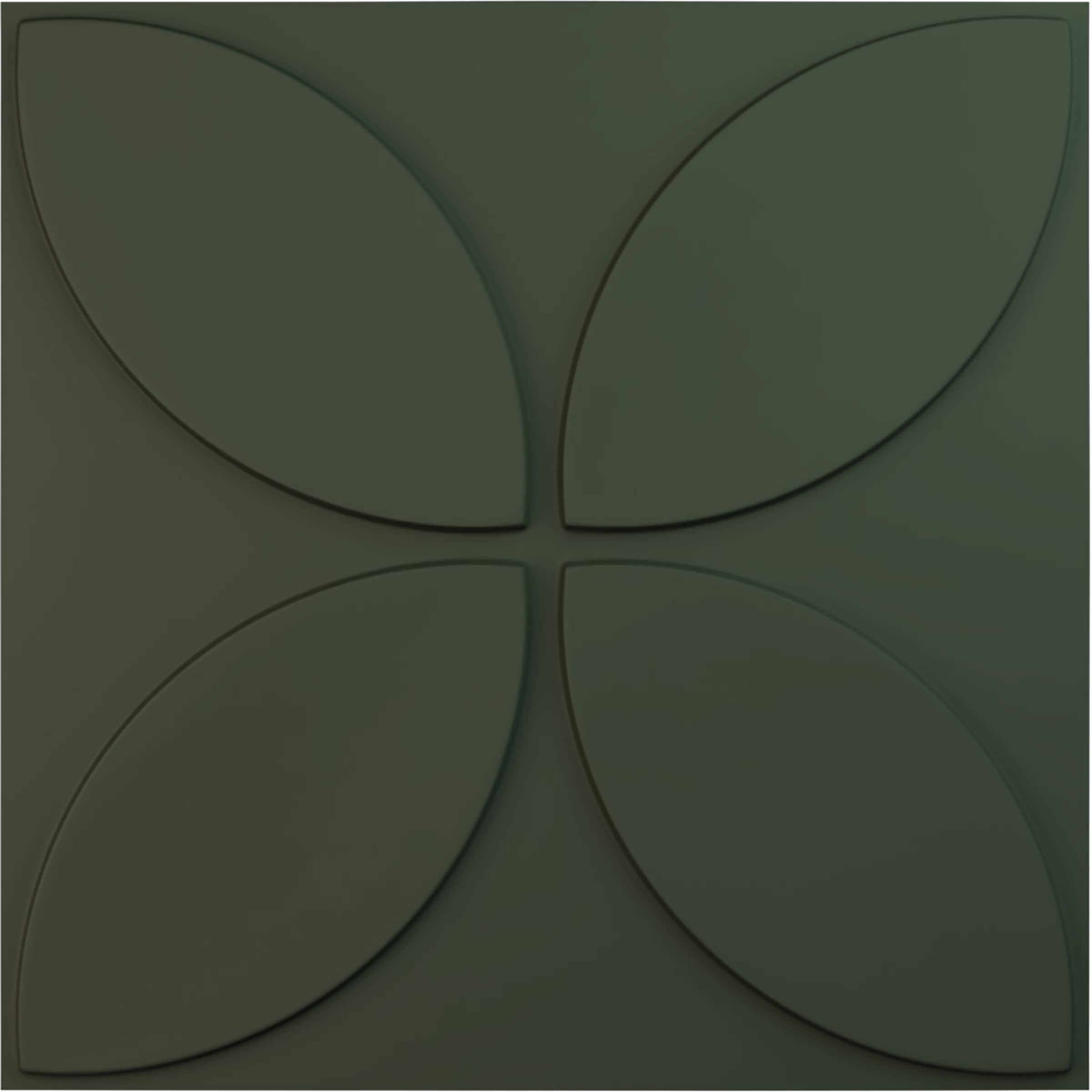 Ekena Millwork WP20X20PRGHC-CASE-12 19-5/8-in x 19-5/8-in Embossed Paintable/Stainable Green PVC Wall Panel ( 12 -Pack, Covers 32.04-sq ft )