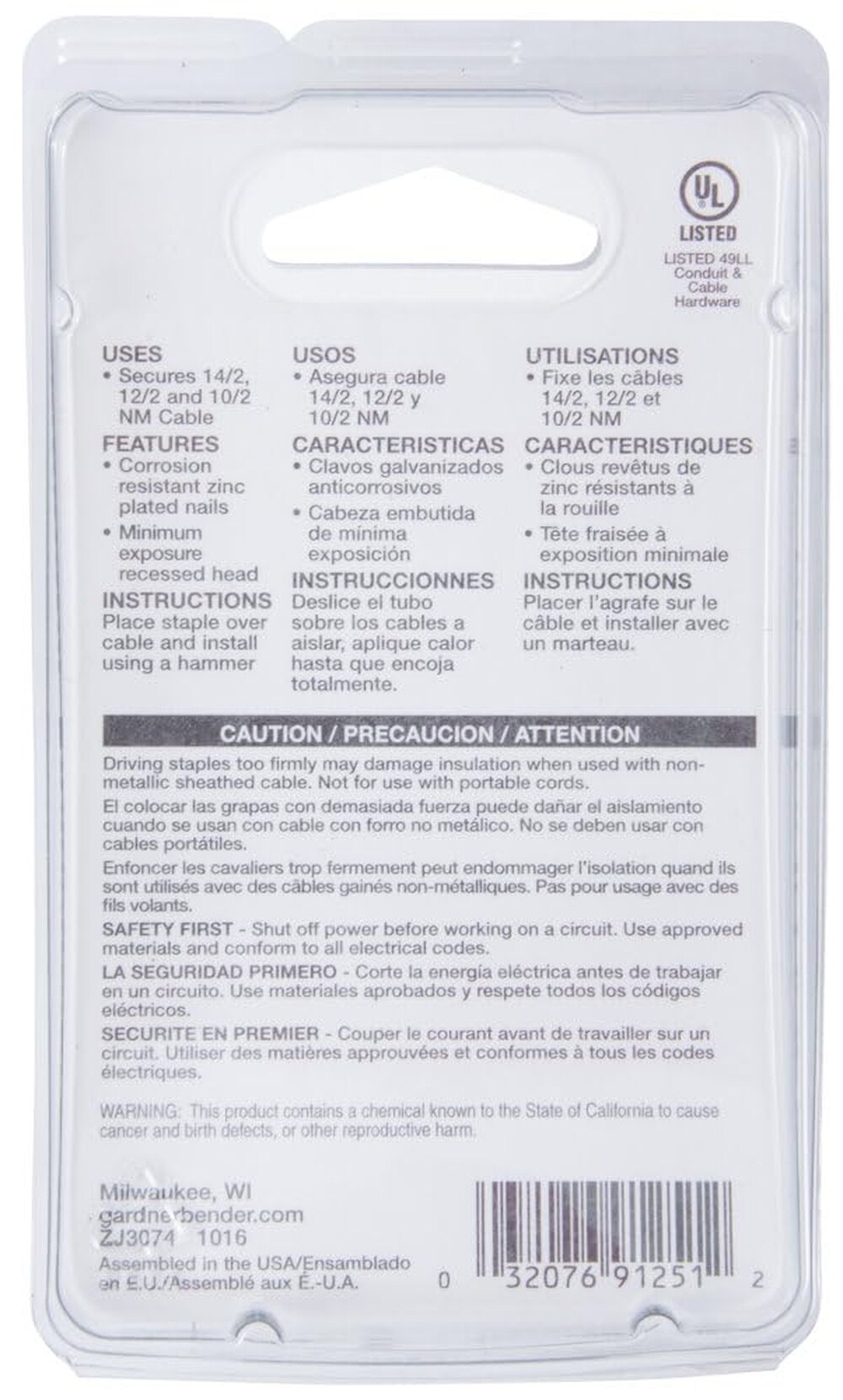 Gardner Bender PS-1550T-1F81 Electrical-Staples - View #3