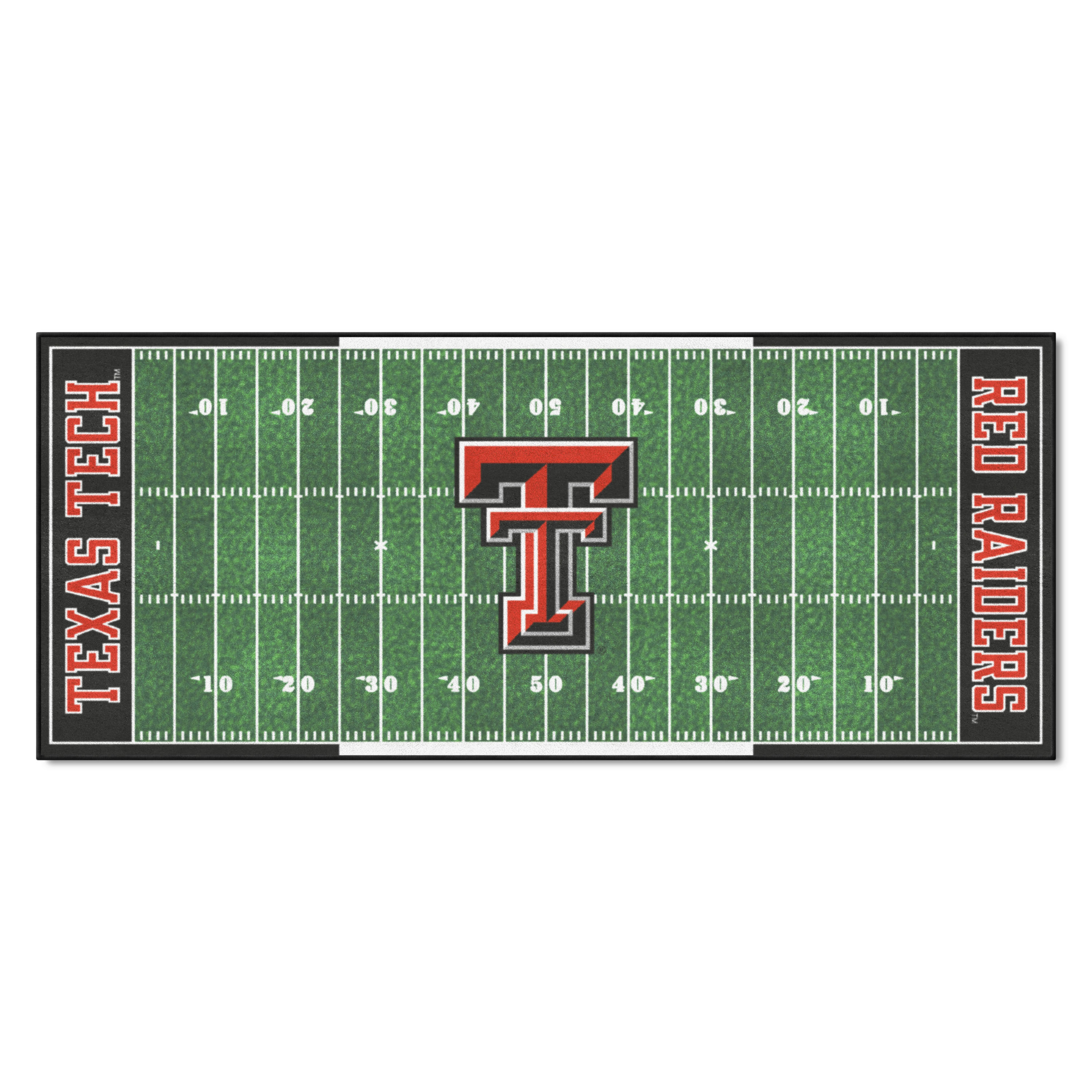 FANMATS 7563 NCAA Field Runner 2 x 6 (ft) Tufted Nylon Green Rectangular Indoor Runner rug