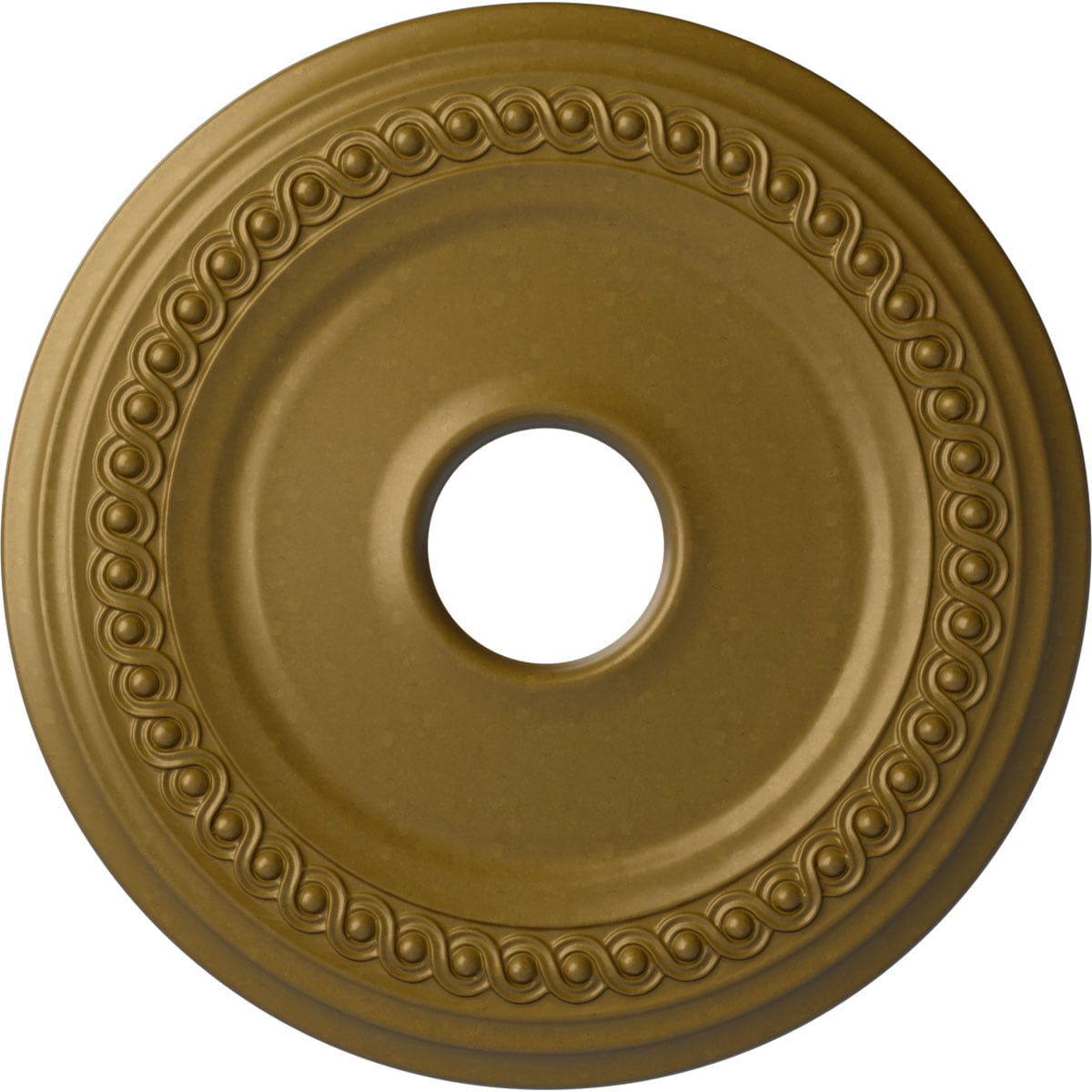 Ekena Millwork CM19CLGLS Classic 18.625-in W x 18.625-in L Painted Gold Polyurethane Whole Ceiling Medallion