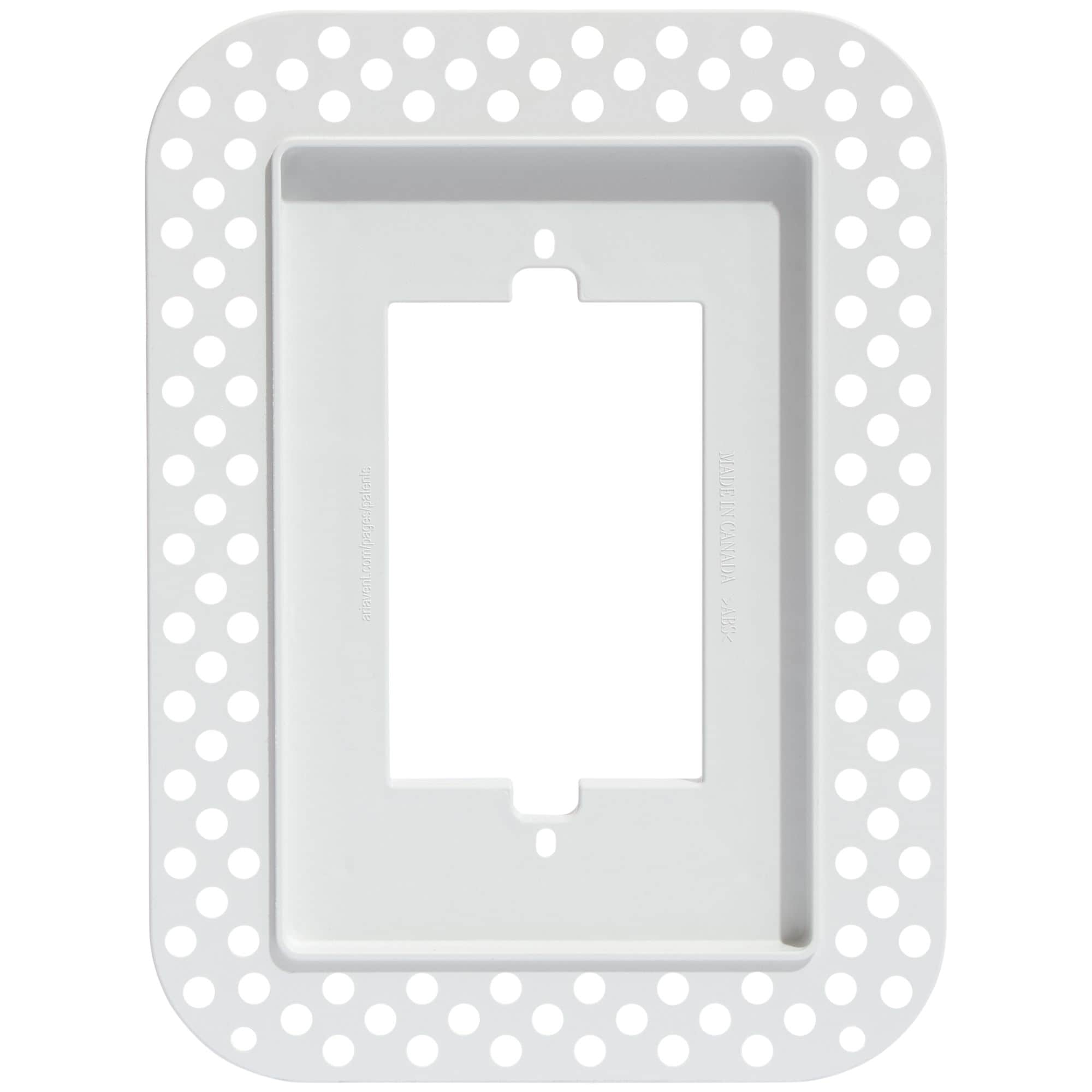 Fittes Lite 1 -Gang Standard Size White Plastic Indoor Recessed Wall Plate