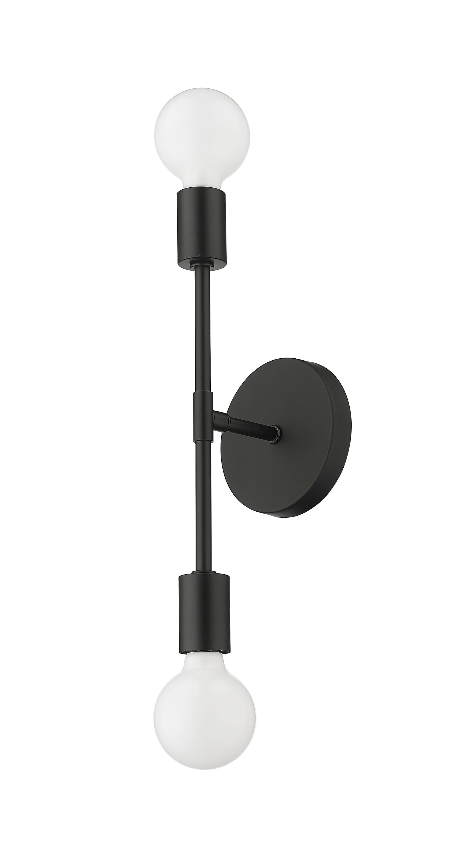 Modernist Matte Black Adjustable Outdoor Wall Sconce