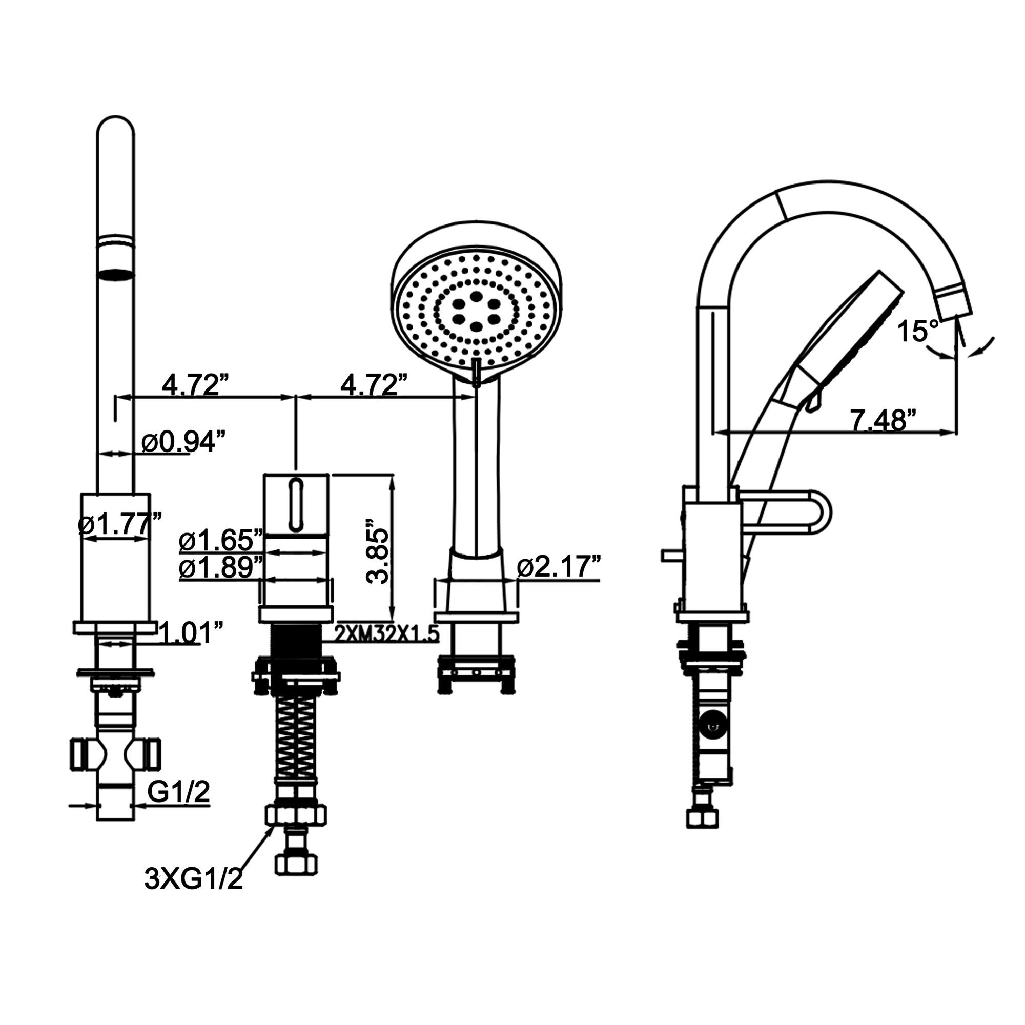 Royal Guard LBFJK0052 Roman-Tub-Faucets - View #13