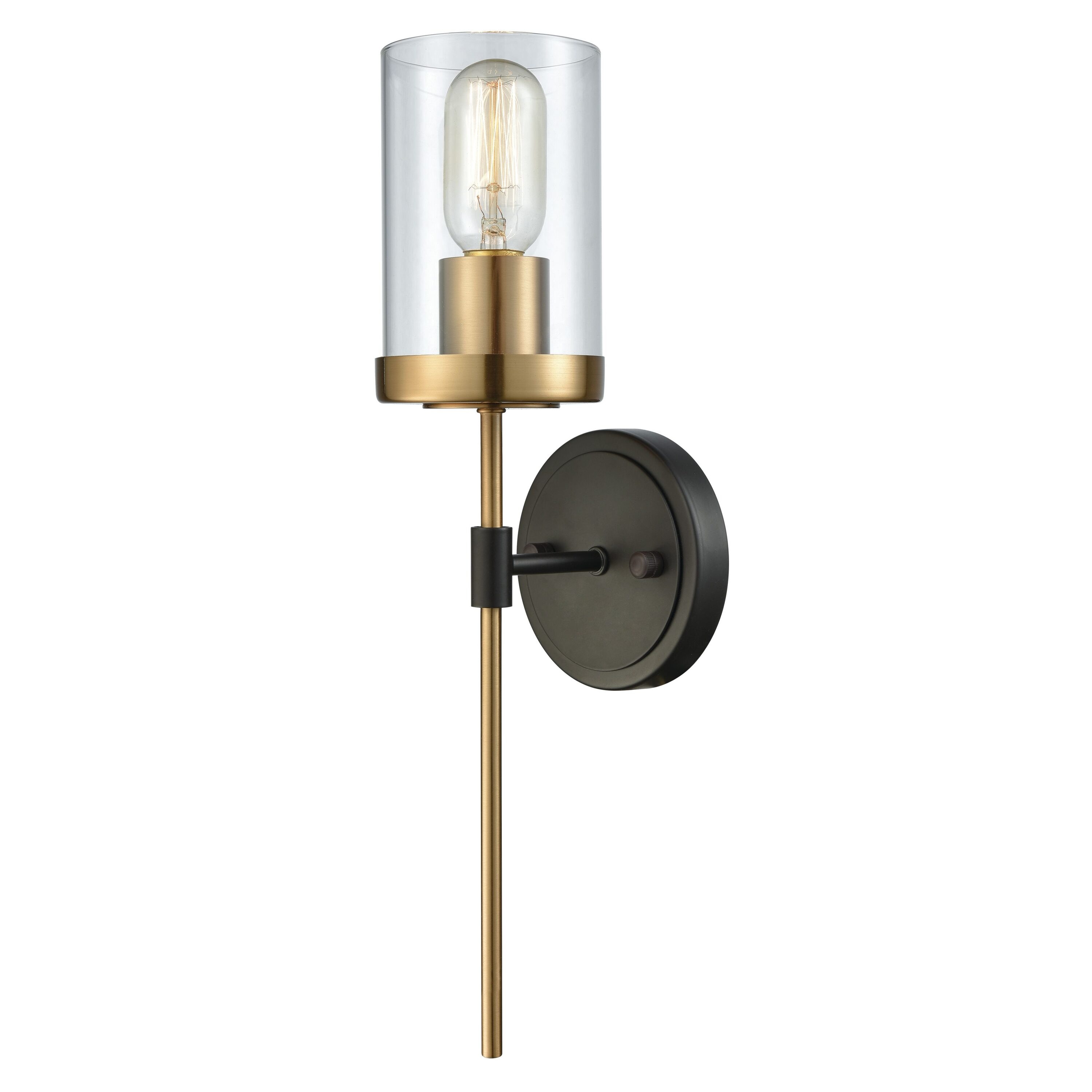 Westmore by ELK Lighting LW-2023260600648 Franklin 5-in W 1 -Light Bronze Transitional Wall Sconce