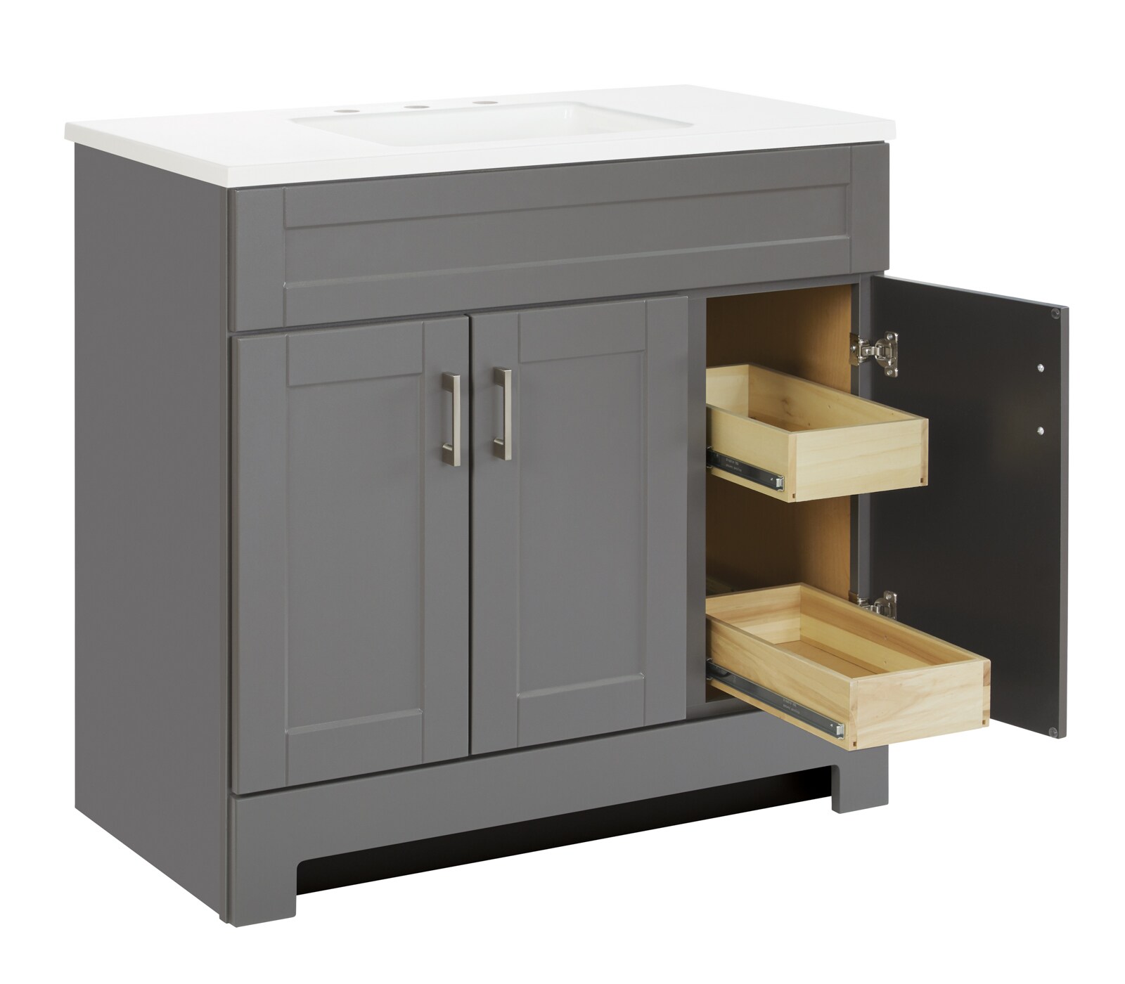 Style Selections 35-in Slate Single Sink Bathroom Vanity with