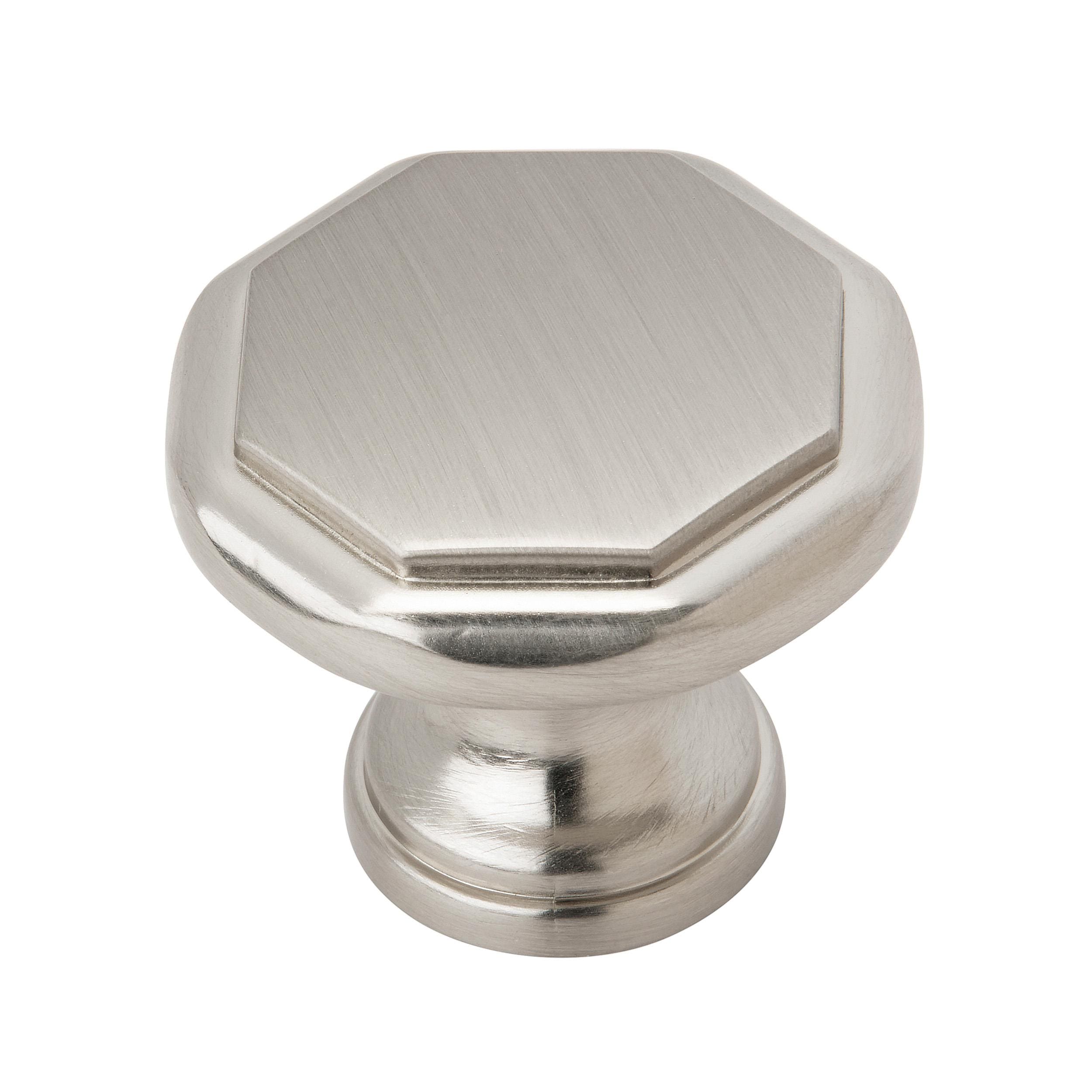 Amerock 10VMP37335G10 Torrance 1-3/16-in Satin Nickel Geometric Traditional Cabinet Knob 10 -Pack