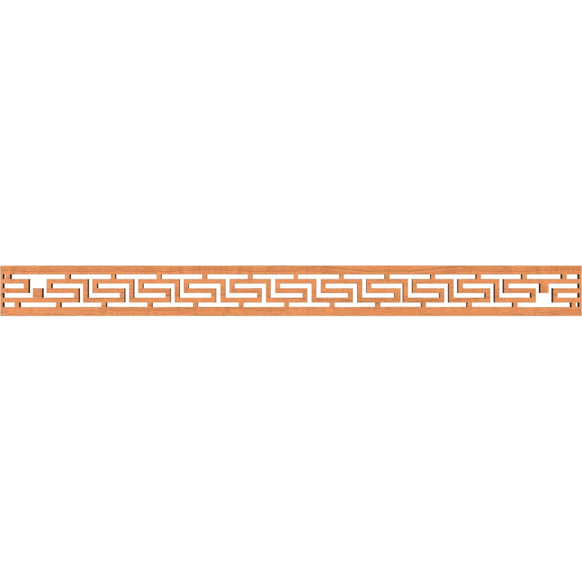 Ekena Millwork MLDB04X46TULCH Tulum Fretwork Flat Trim 4-in x 3.87-ft Cherry Brown Unfinished 2156253 Pierced Wall Panel Moulding