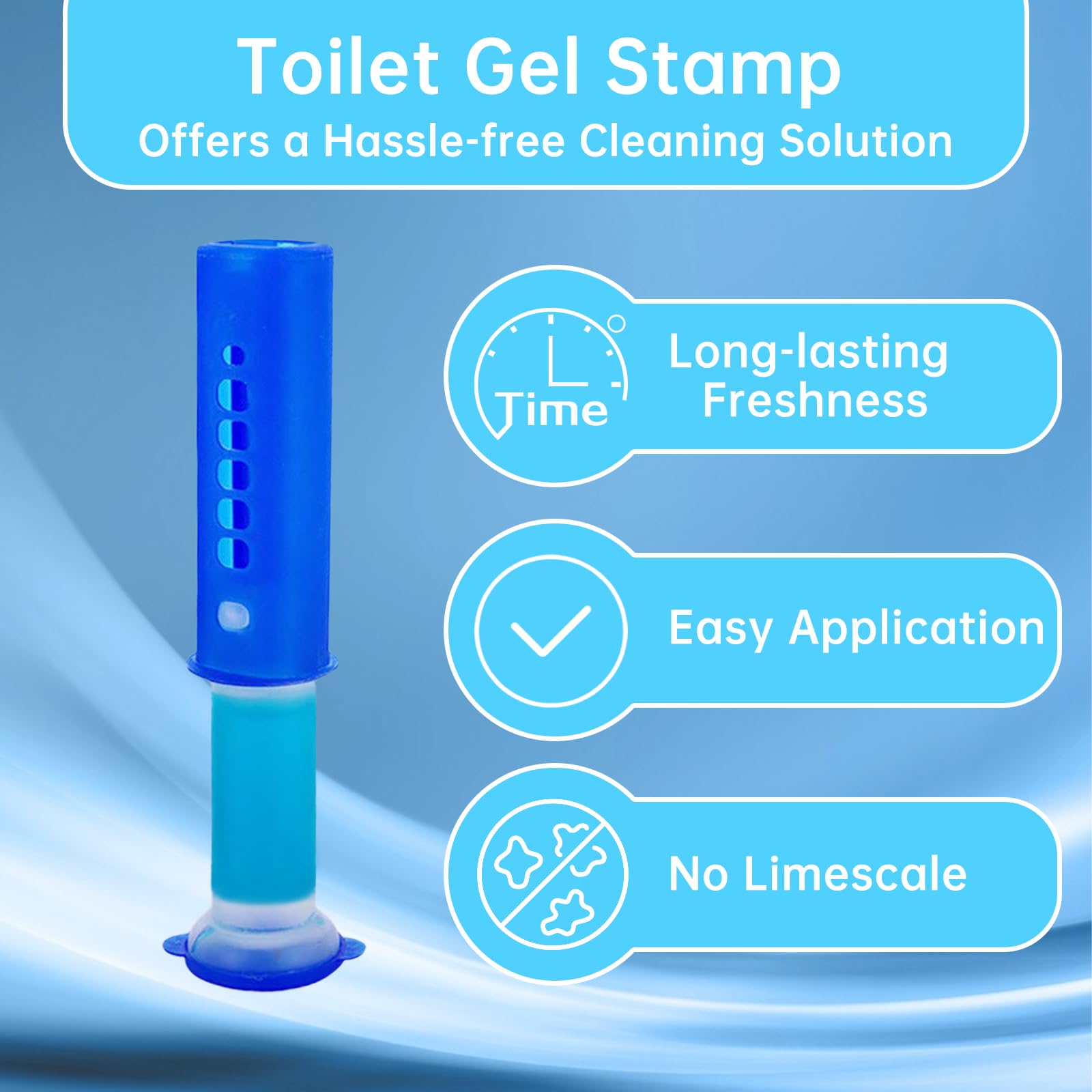 Phyfalip Toilet Bowl Gel Stamp 6 Pack with Dispenser Easy to Use ...