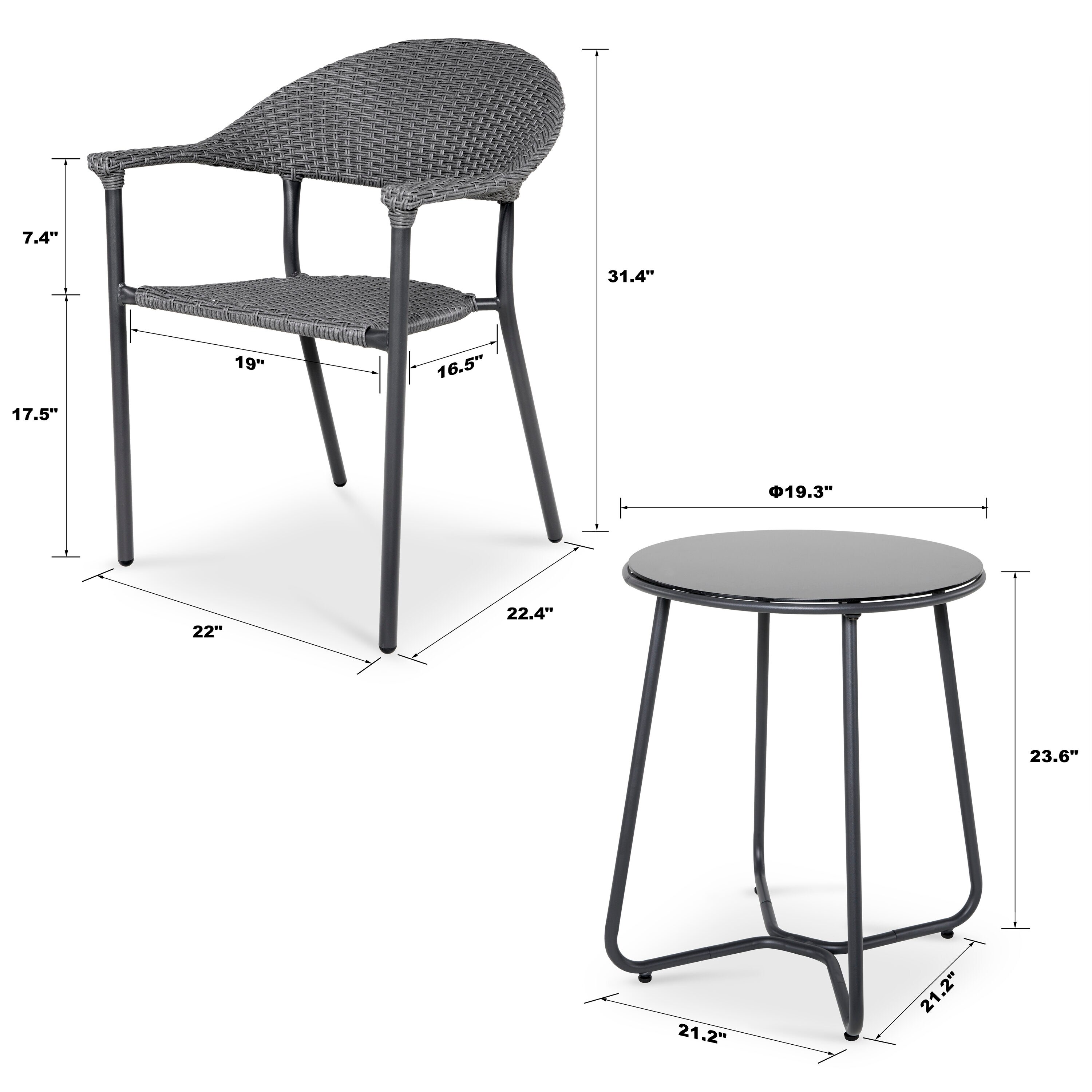 Nuu Garden SWD005-01-BL Patio-Dining-Sets - View #4