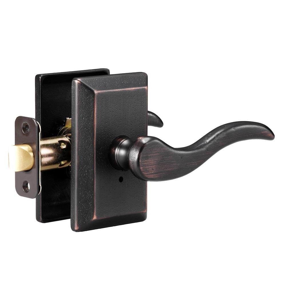 Delaney Hardware 692700SR Sandcast Sandcast Aged Bronze Interior Bed/Bath Privacy Door Handle