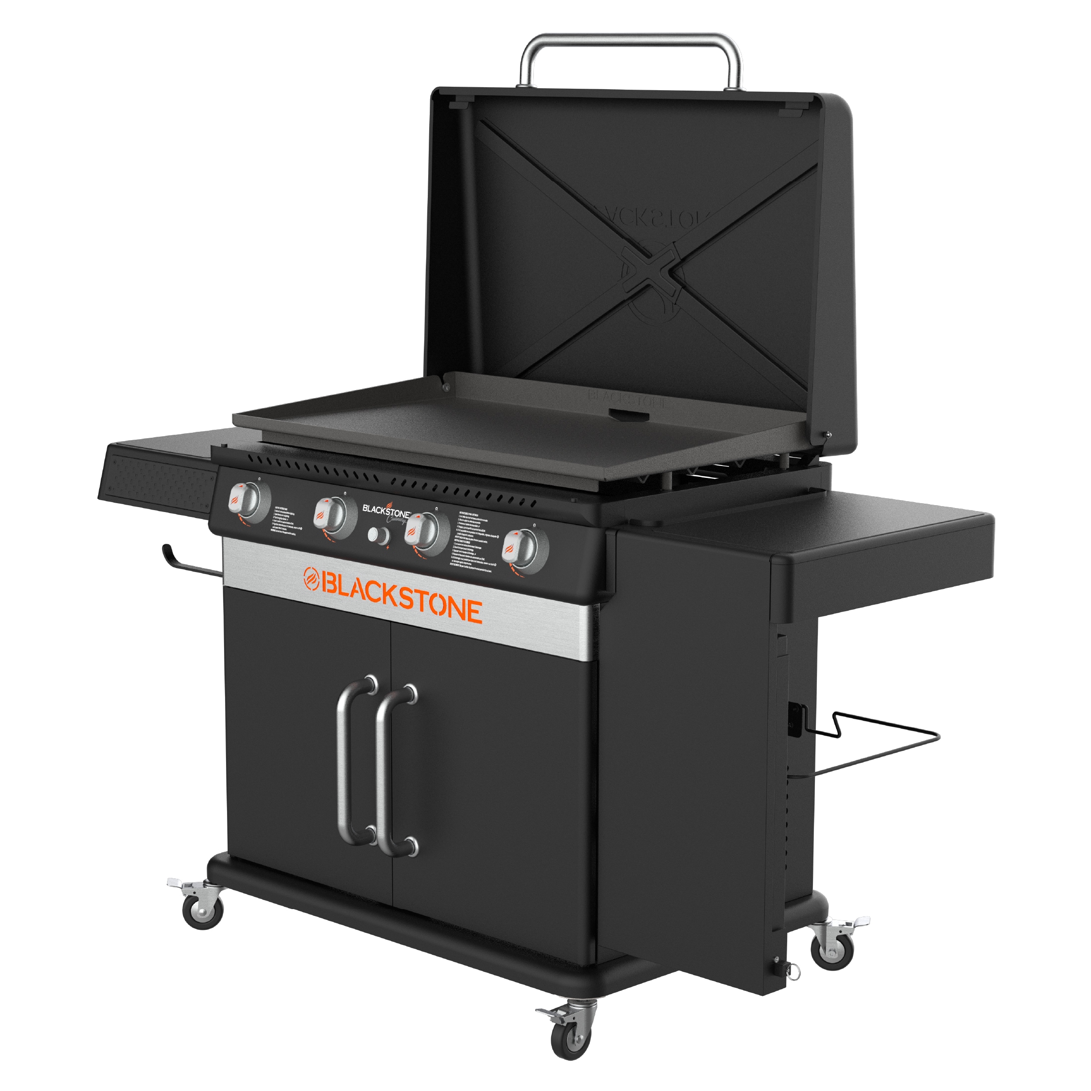 Blackstone 36 Culinary Cabinet Griddle with Side Table 4-Burner Liquid  Propane Flat Top Grill in the Flat Top Grills department at