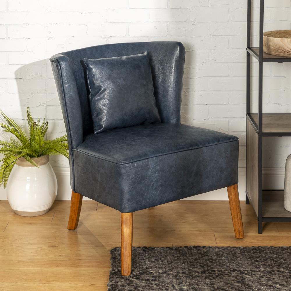 faux leather slipper chair