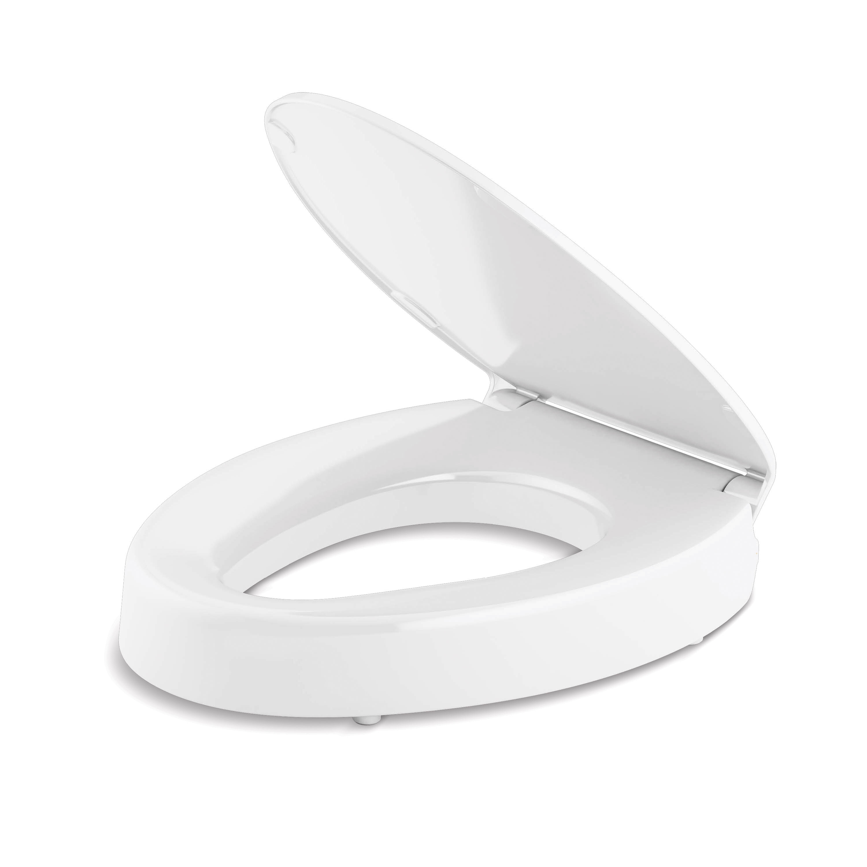 KOHLER Hyten Plastic White Elongated Soft Close Toilet Seat at Lowes.com