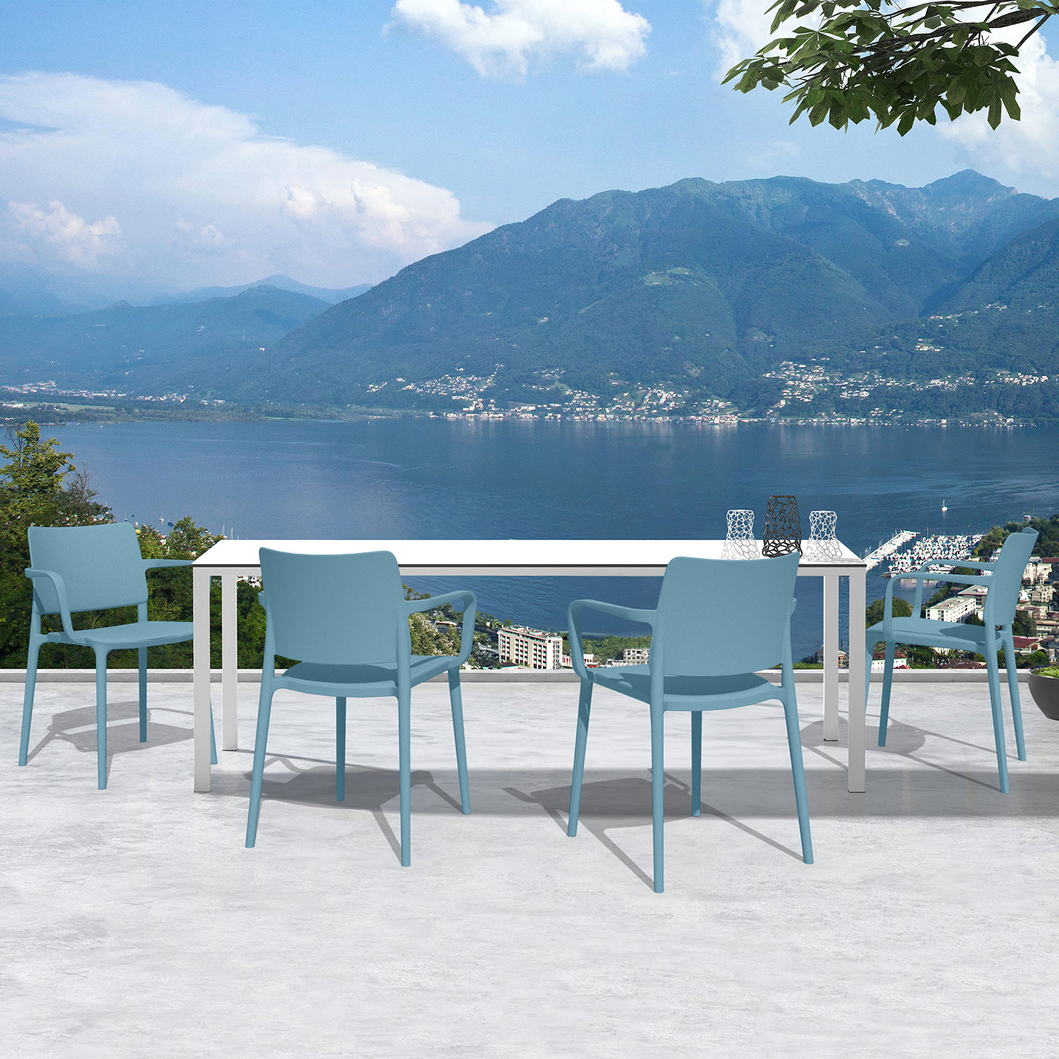 World Rug Gallery JK8050AQUA2 Patio-Chairs - View #3