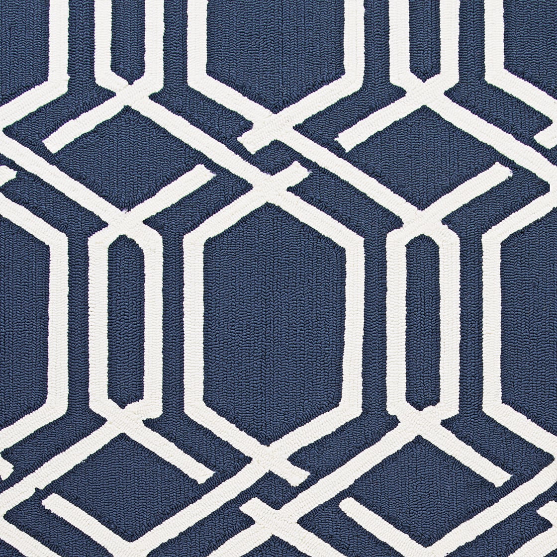 Covington Navy Rectangular Synthetic 3'6" x 5'6" Area Rug
