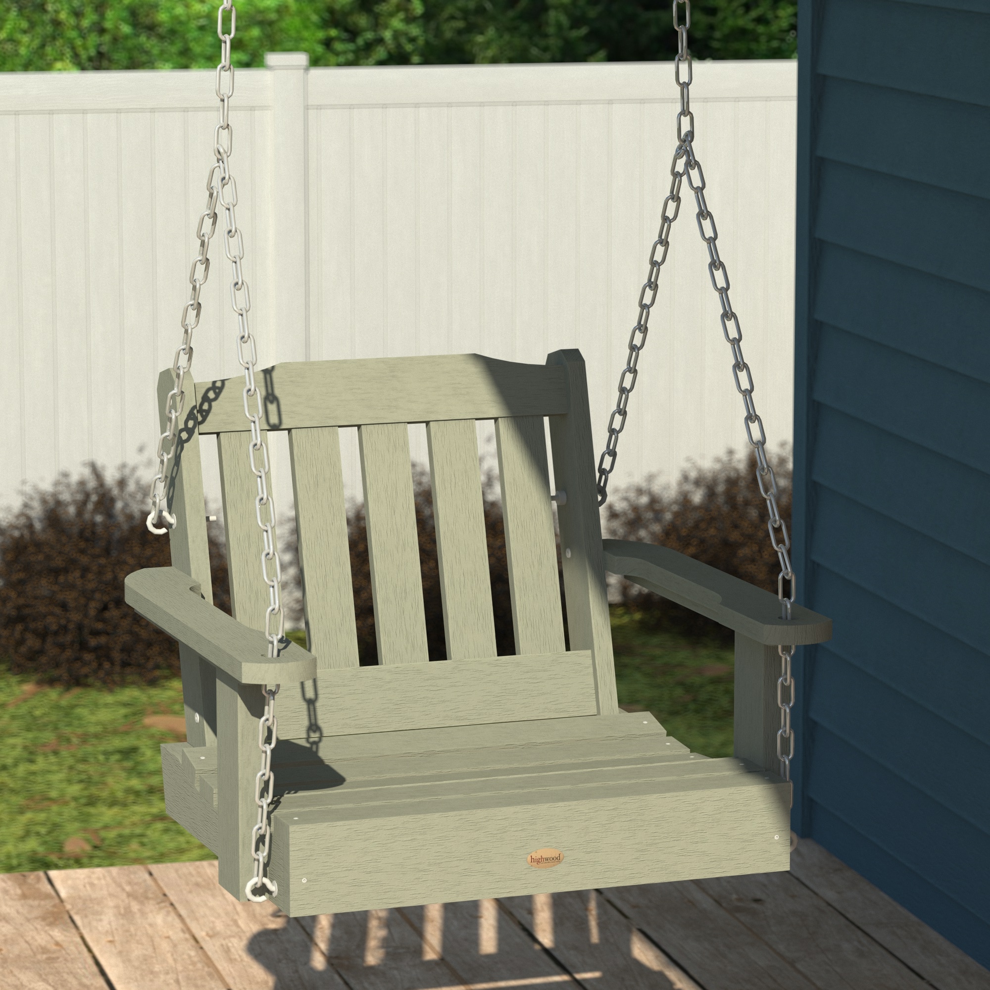 highwood AD-PORL3-EUC The Lehigh 1 -person Eucalyptus Recycled plastic Outdoor Swing