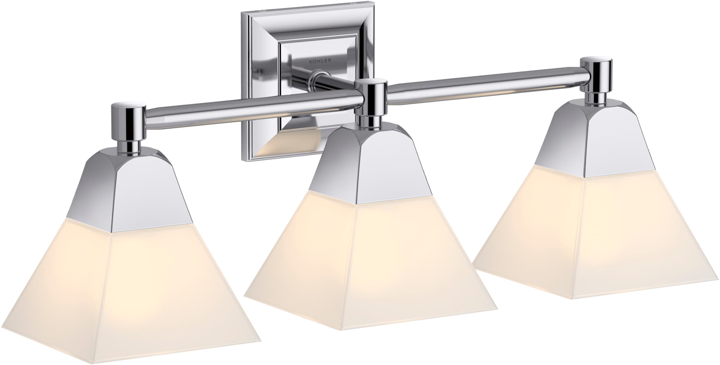 KOHLER 23688-BA03-CPL Memoirs 24.19-in W 3 -Light Polished Chrome Wall Sconce
