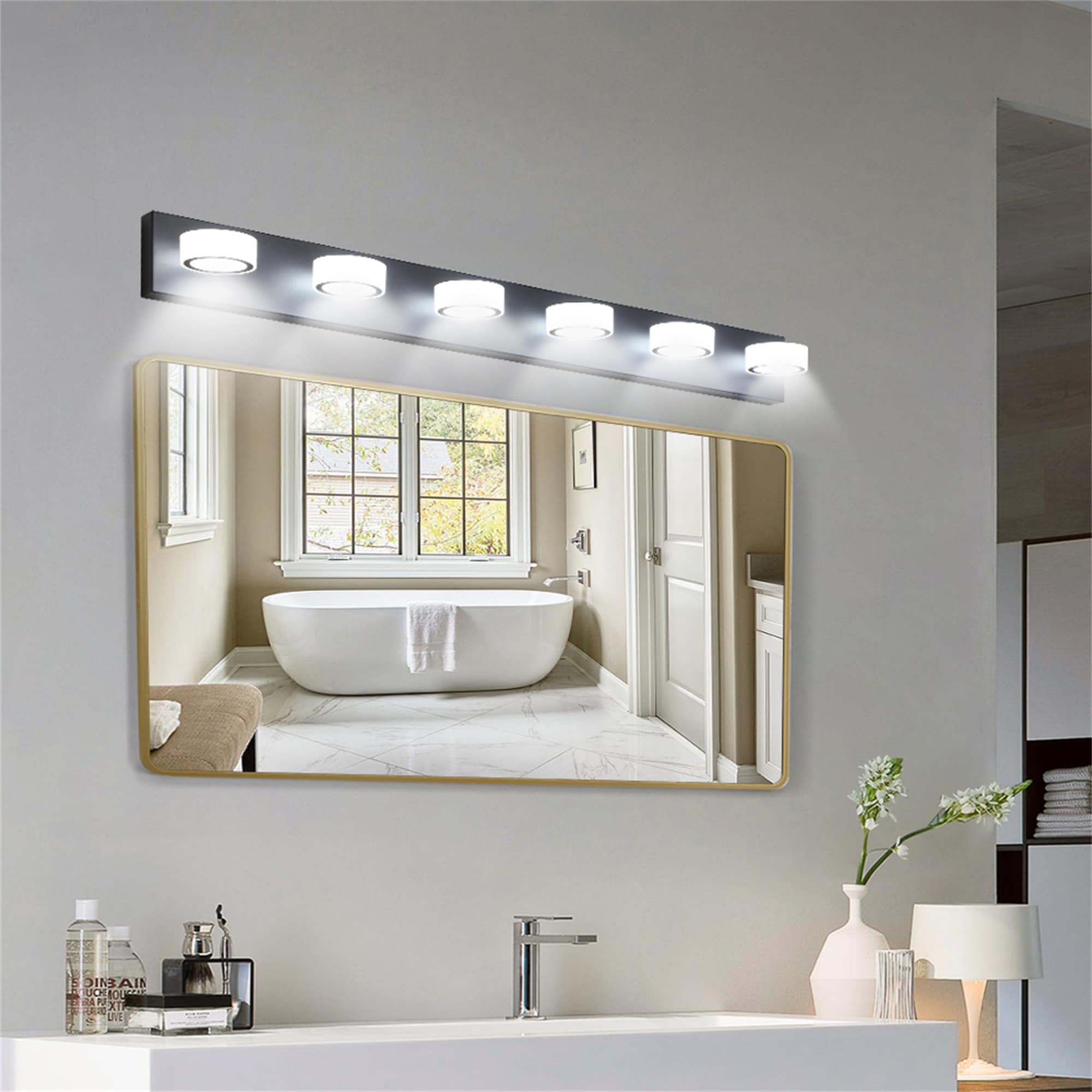 Bathroom 6 light sales fixtures