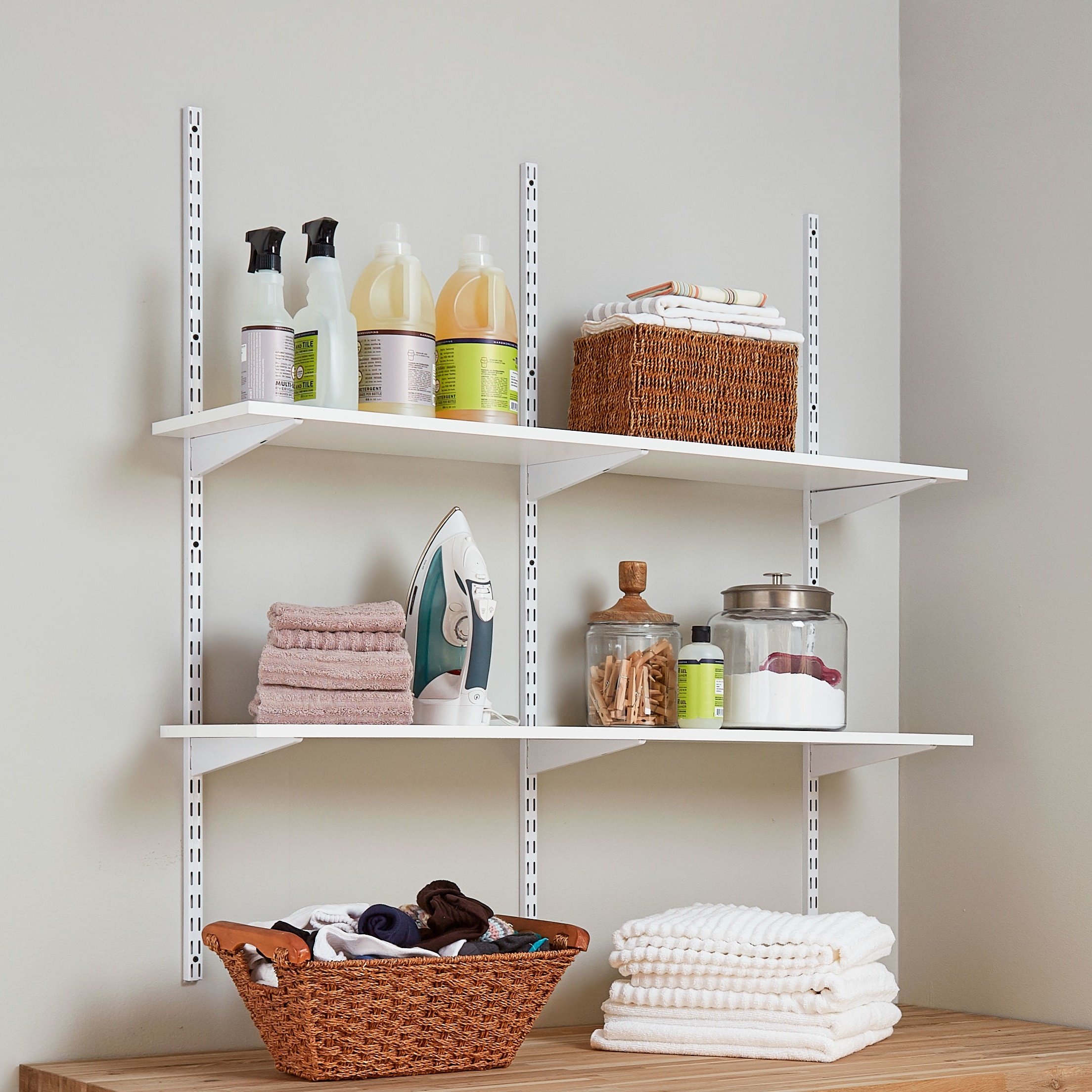 Rubbermaid White Shelf Board 35.8-in L x 9.8-in D (1 Decorative Shelves) in  the Wall Mounted Shelving department at