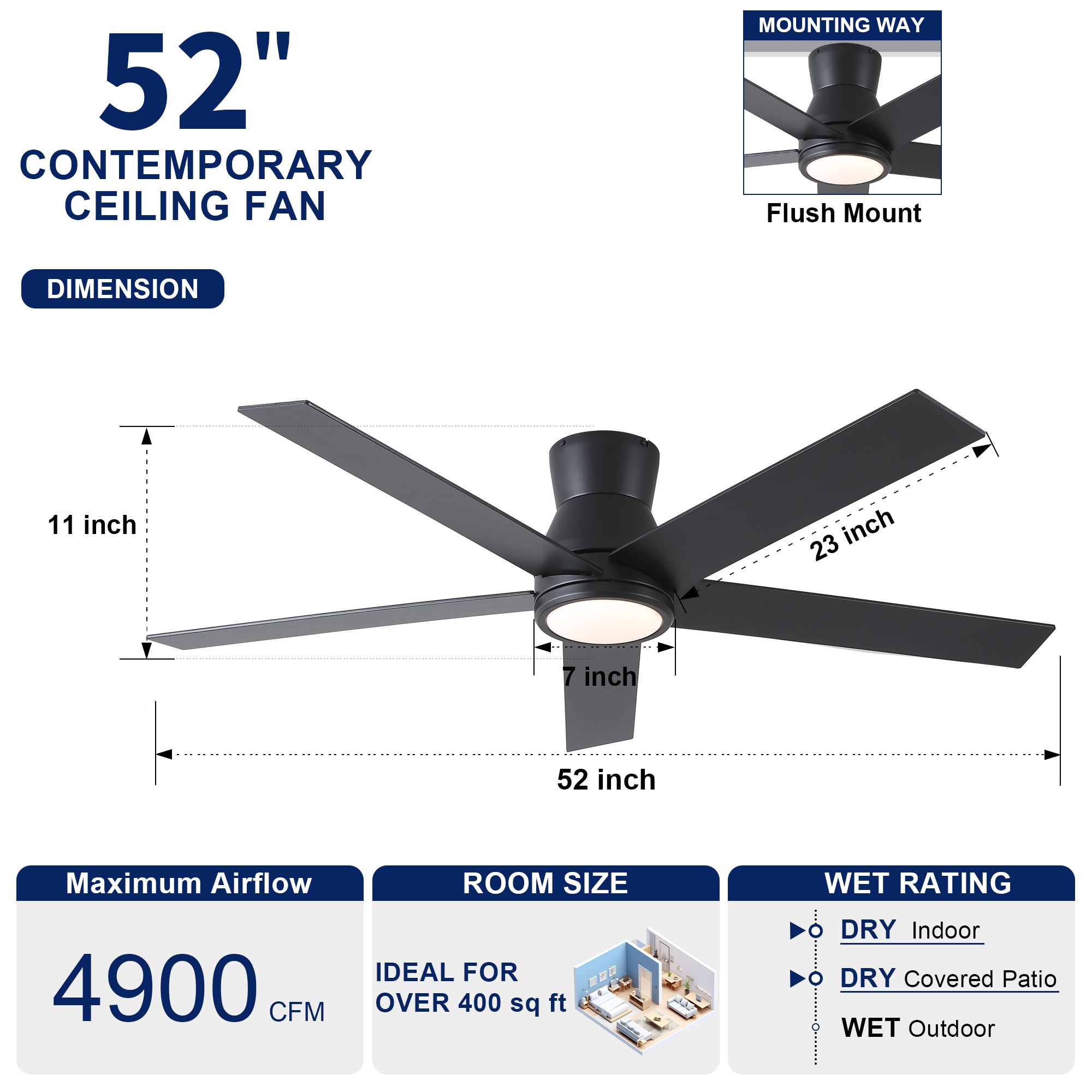 YUHAO LSDY1151BK52 Ceiling-Fans - View #8