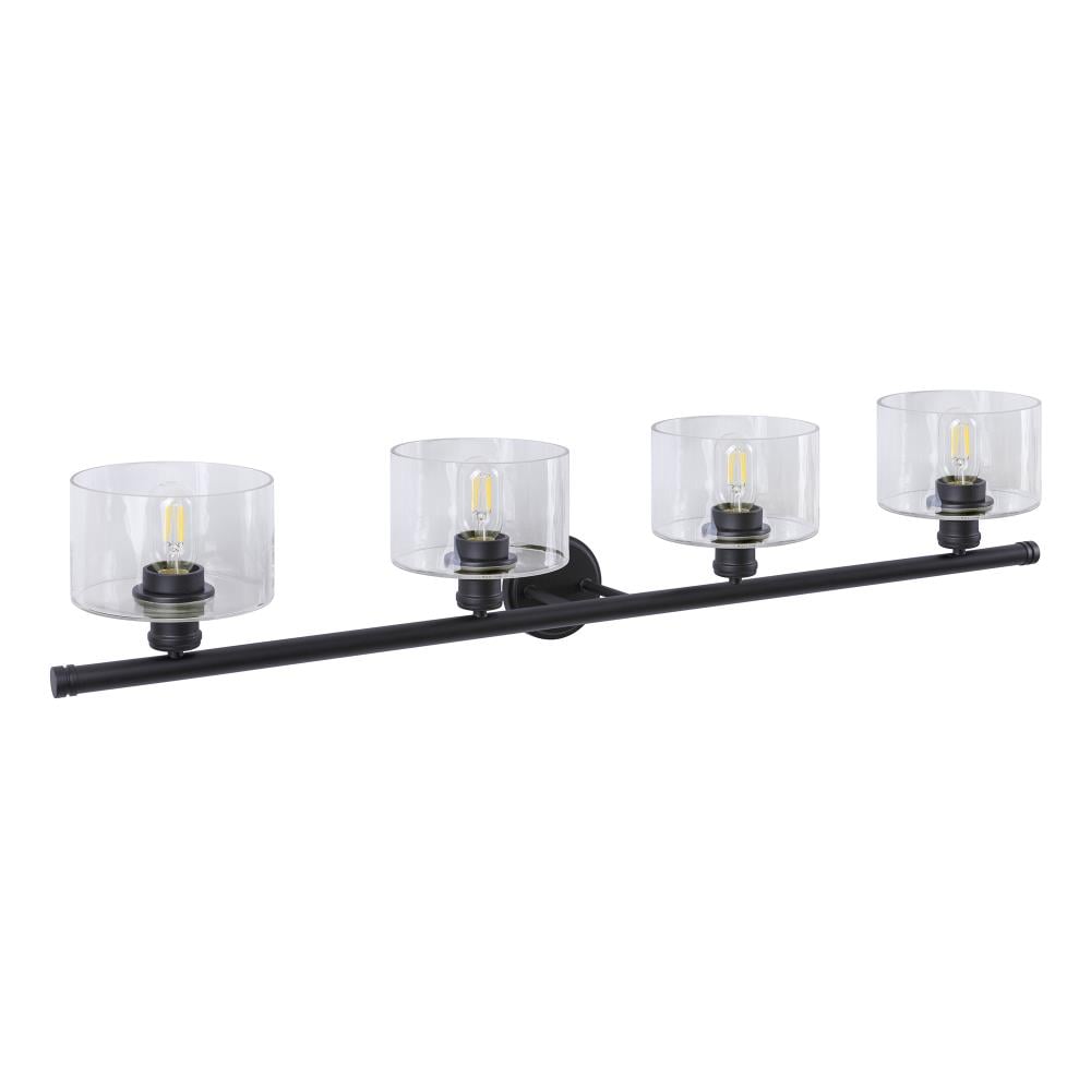 Forte Lighting 5748-04-04 Zane 44.75-in 4 -Light Matte Black Modern/contemporary Vanity light