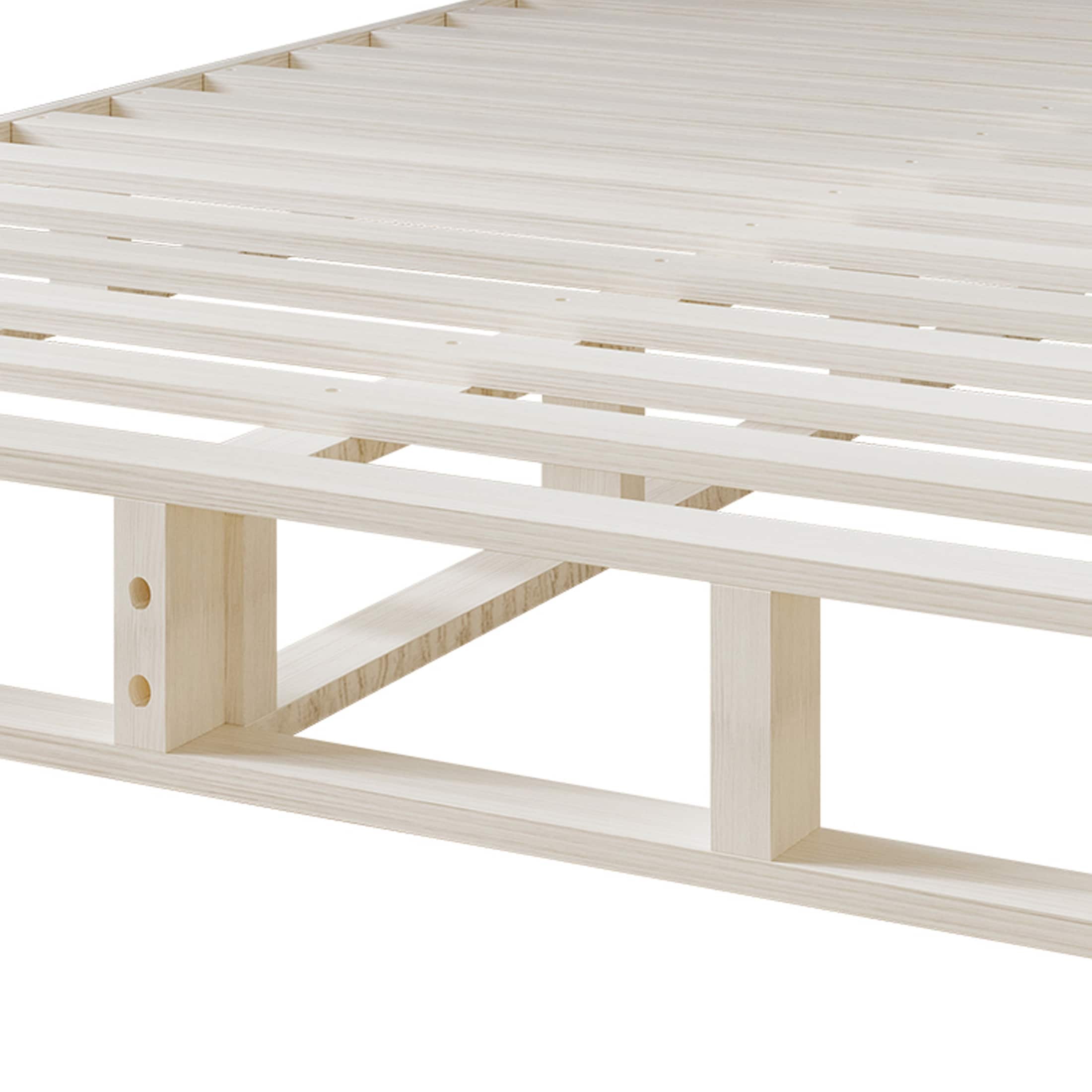 CasePiece 5" Twin Wooden Box Spring in Warm Gray Linen