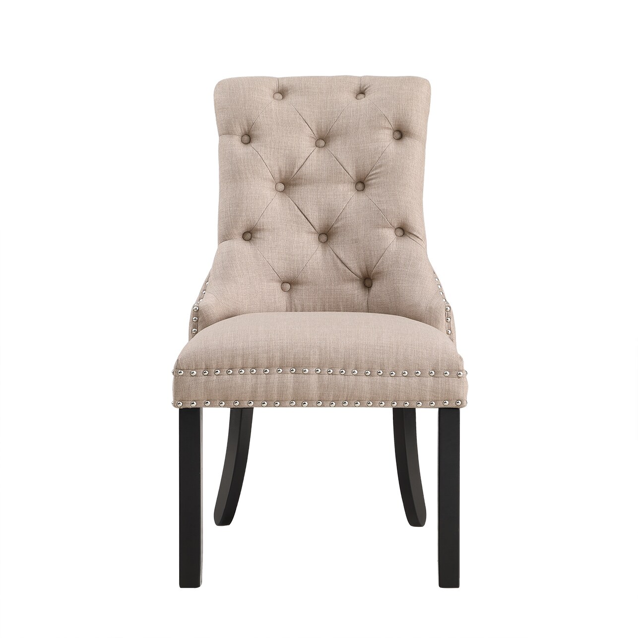 Boraam Industries 3651105 Set of 2 Beth Contemporary/Modern Polyester/Polyester Blend Upholstered Dining Side Chair (Wood Frame)