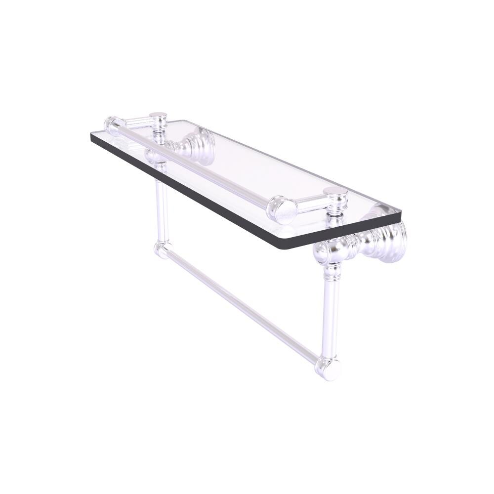 Allied Brass CL-1-16TB-GAL-SCH Carolina Satin Chrome Wall mount Bathroom Shelf ( 16-in x 7.4-in x 5-in )