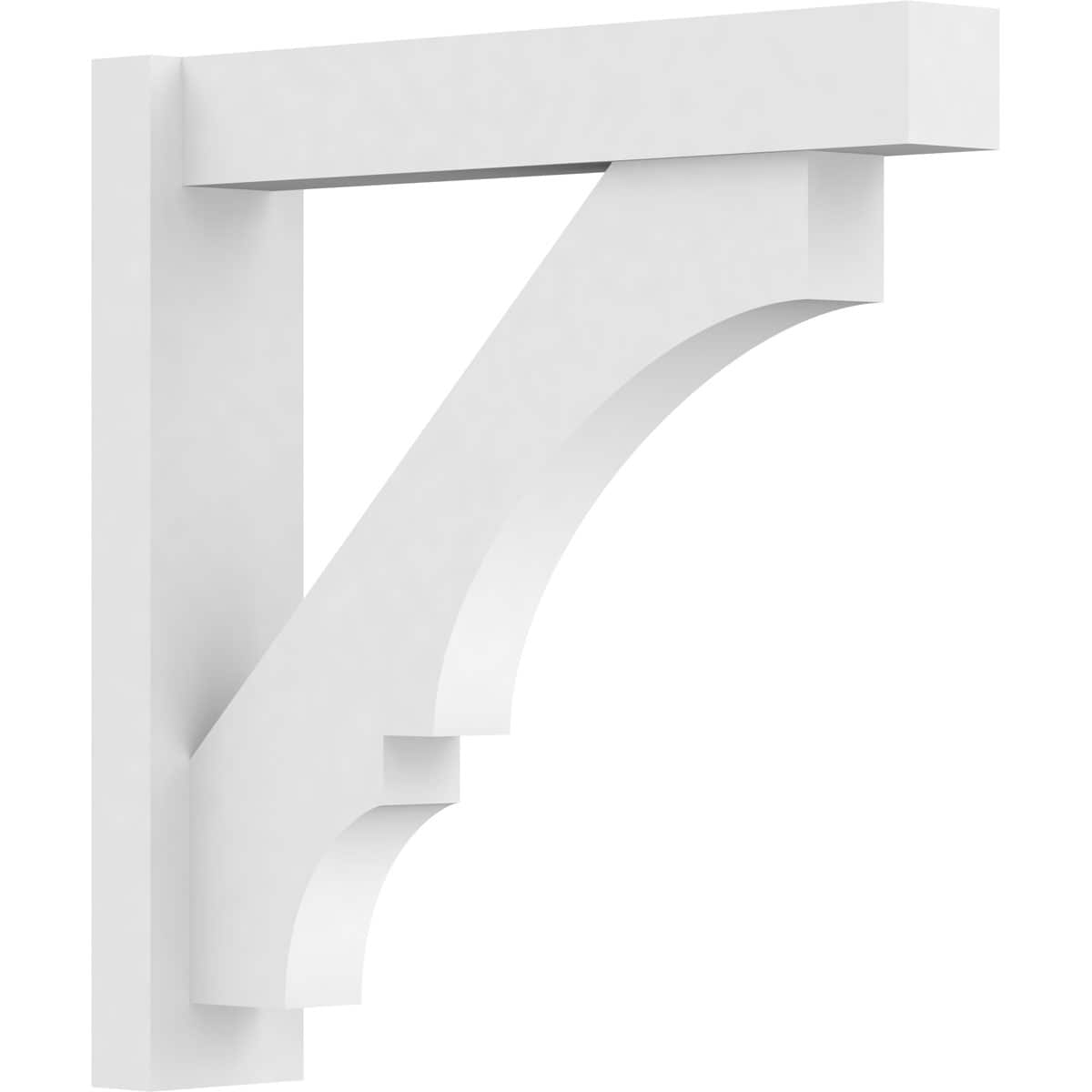 Ekena Millwork OUTP05X24X24BOA05 5-in W X 24-in D X 24-in H Balboa Architectural Grade PVC Outlooker with Block Ends