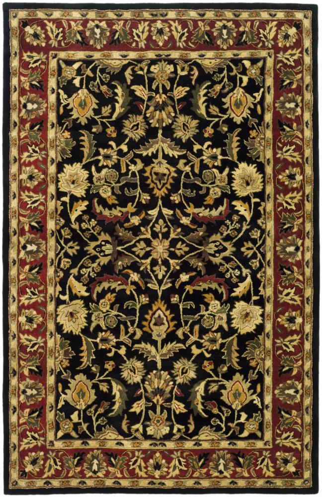 Safavieh HG953A-5 Heritage Shiras 5 x 8 (ft) Tufted Wool Black/Red Rectangular Indoor Floral/Botanical Oriental Area rug