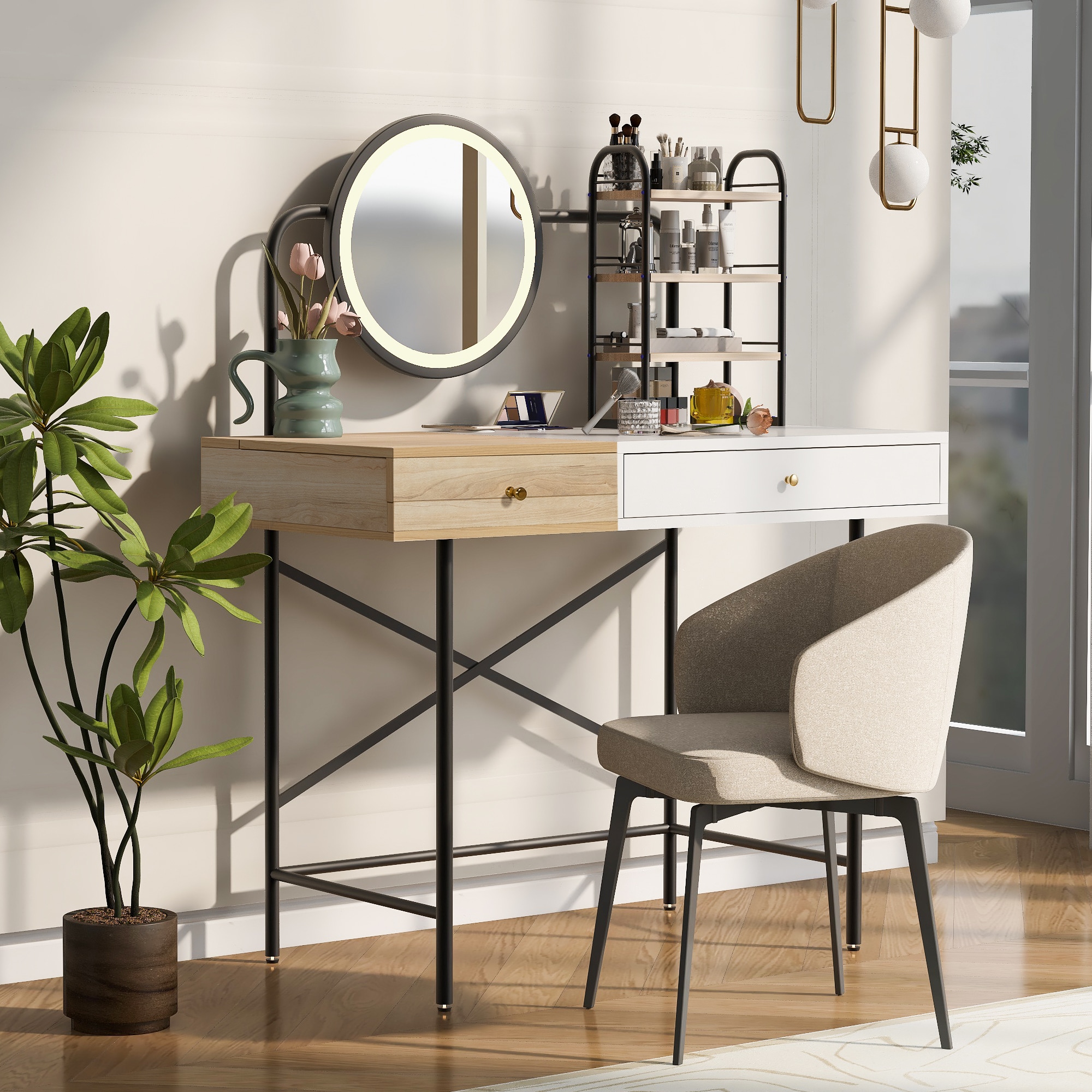 Siavonce XH9781K Bedroom-Vanities - View #7