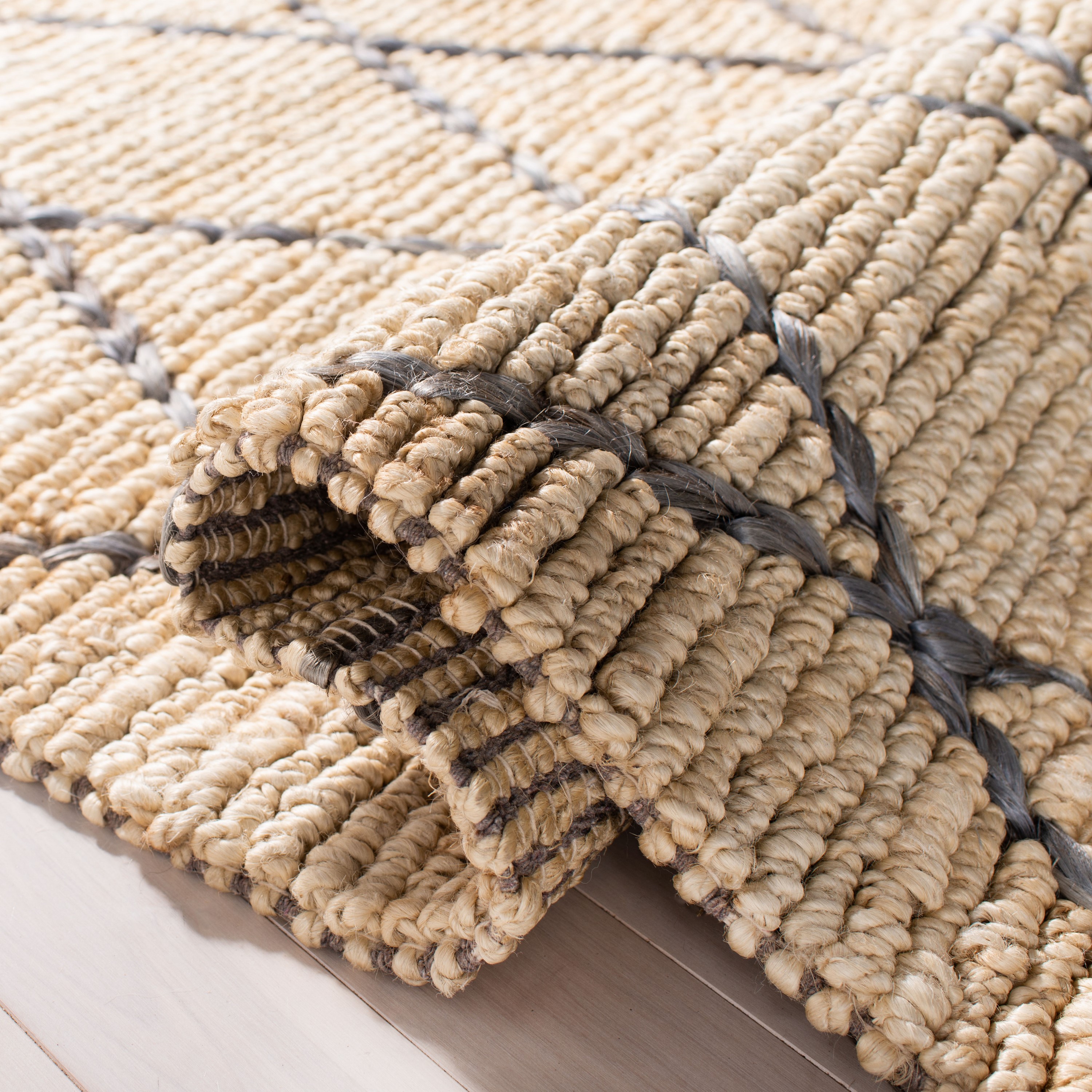 Natural Gray Hand-Knotted Cotton 8' x 10' Area Rug