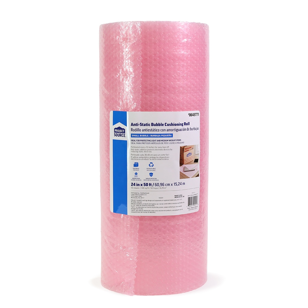 3/16 Anti-Static Small Bubble Cushioning Wrap Padding Roll 50' x 12 Wide 50ft