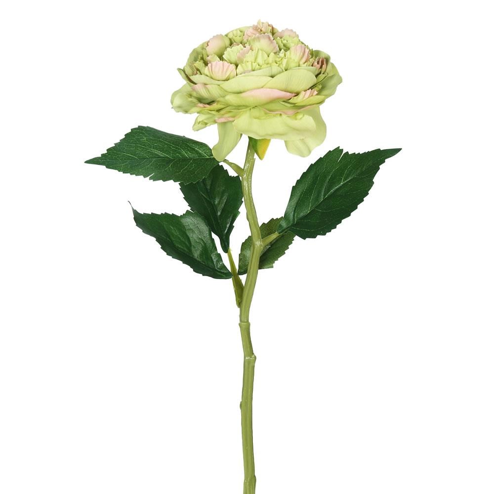 Vickerman FH170303 13-in Green, White Indoor Rose Artificial Flower