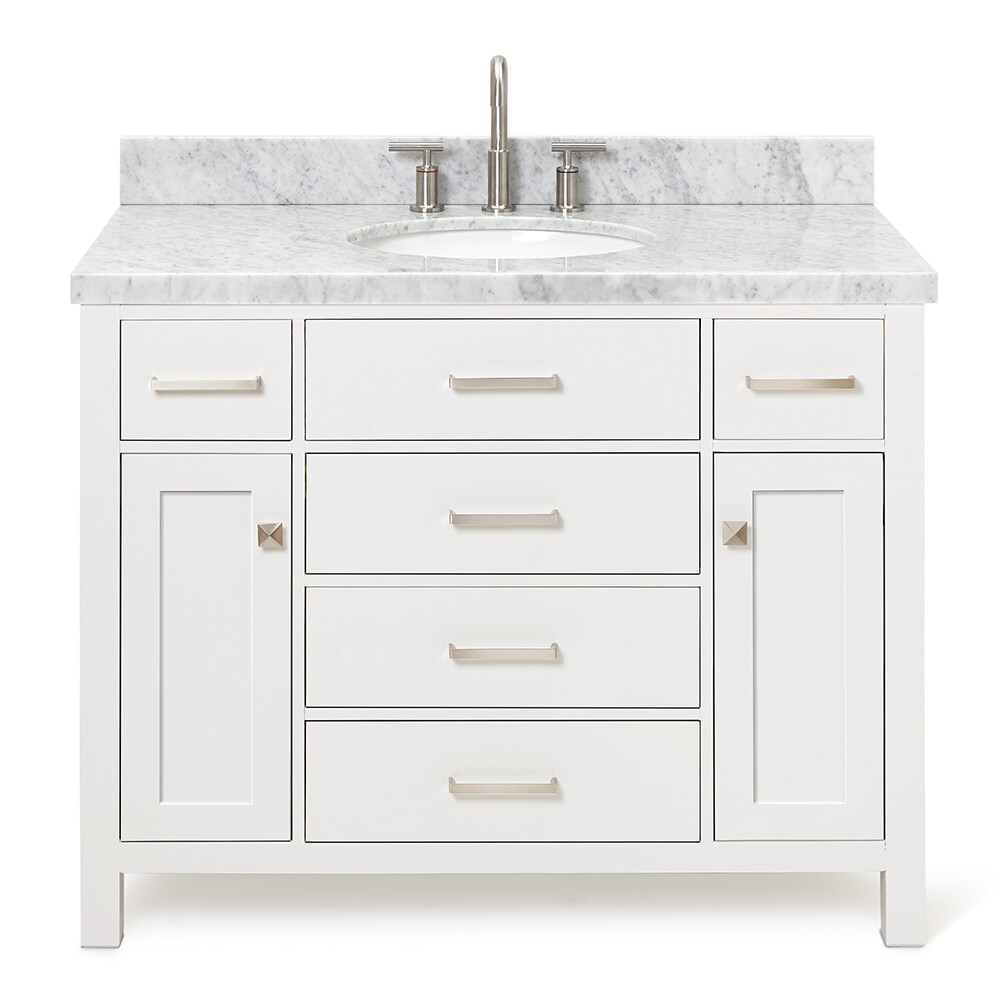 White 42-in Bathroom Vanities with Tops at Lowes.com