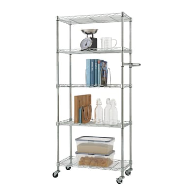 Wheeled Freestanding Shelving Units At, Small Metal Shelving Unit With Wheels