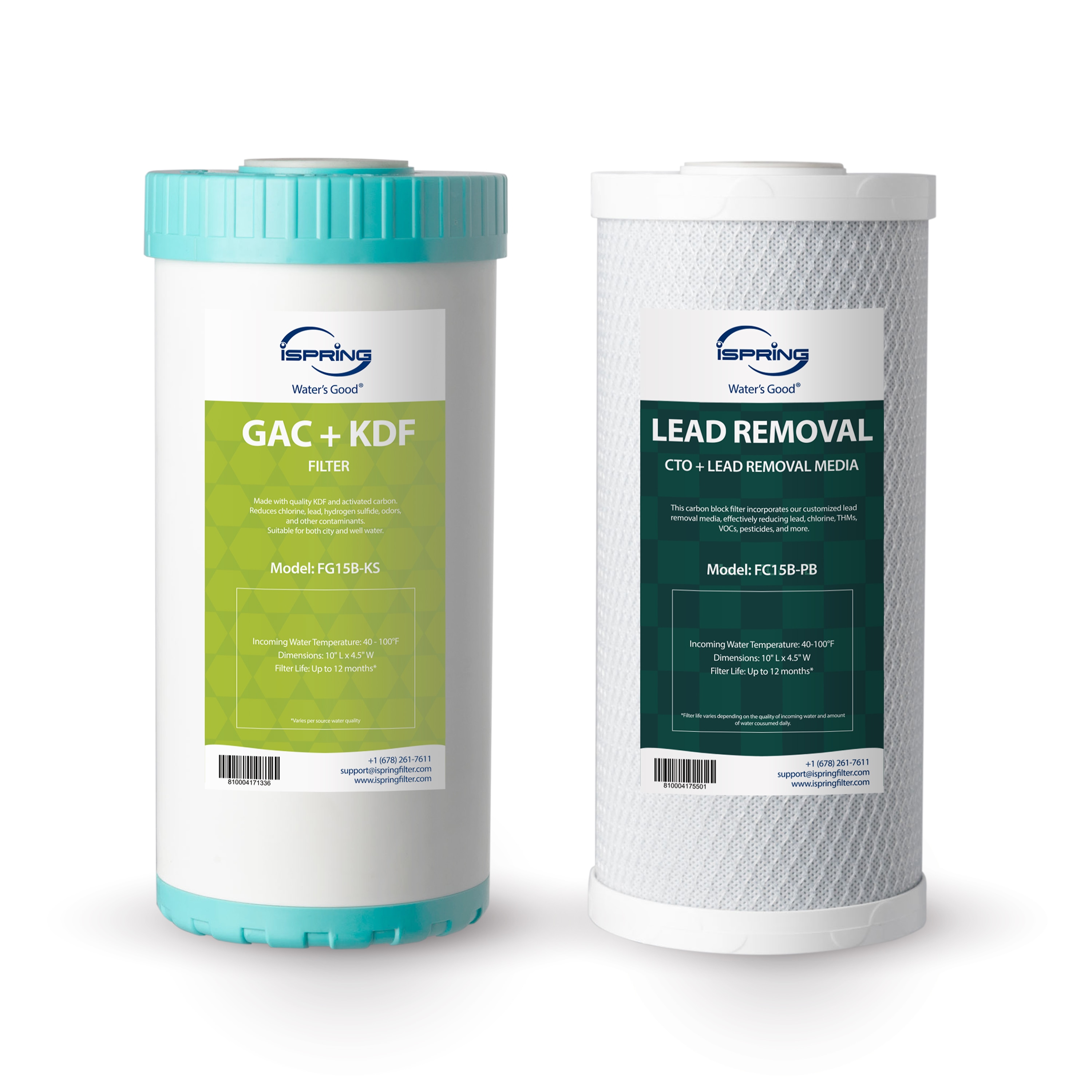 iSpring F2US21B-CPB F2US21B-CPB KDF Under sink Replacement Filter 2 -Pack