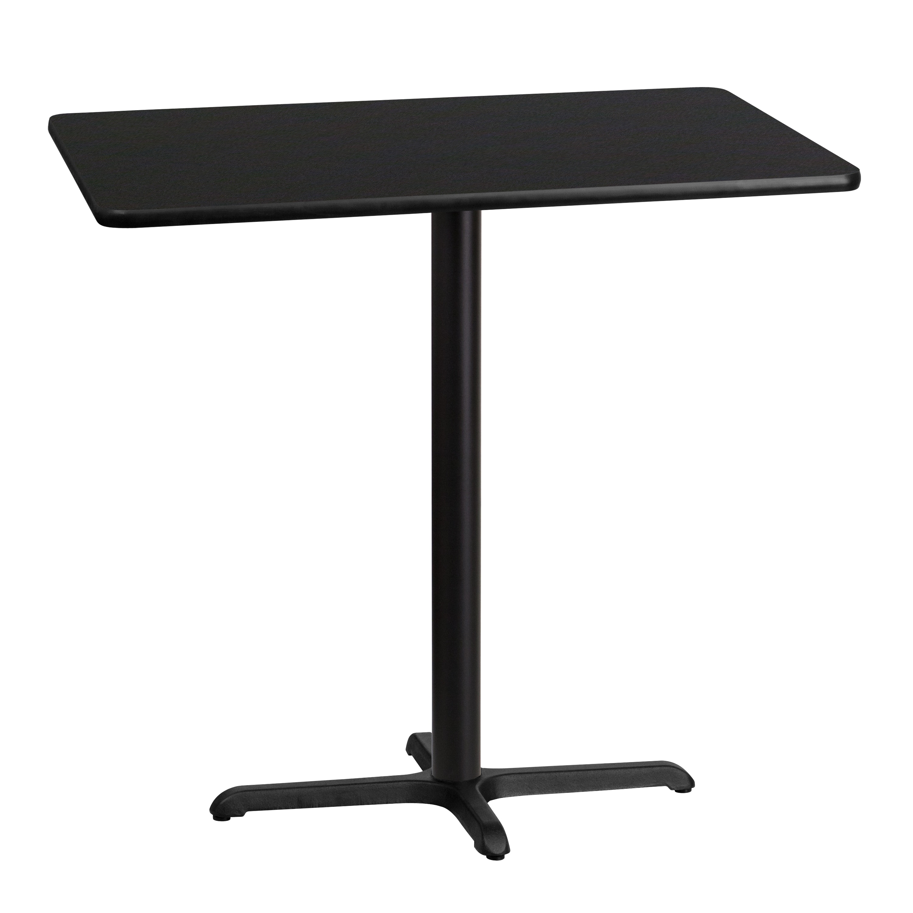 Flash Furniture 889142006145 Black Contemporary/Modern Bar Table, Wood veneer with Black Metal 42-Inches L x 43.13-Inches H