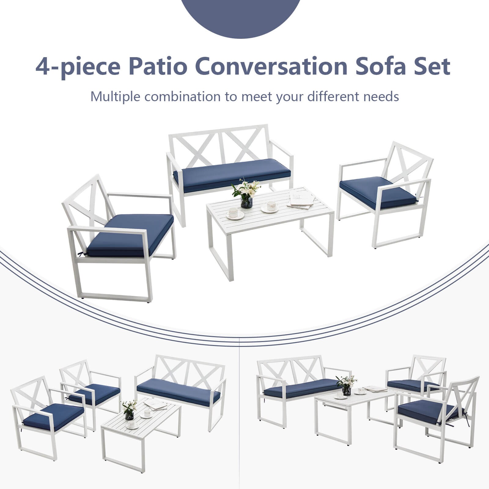 Forclover HBV-4413 Patio-Conversation-Sets - View #7