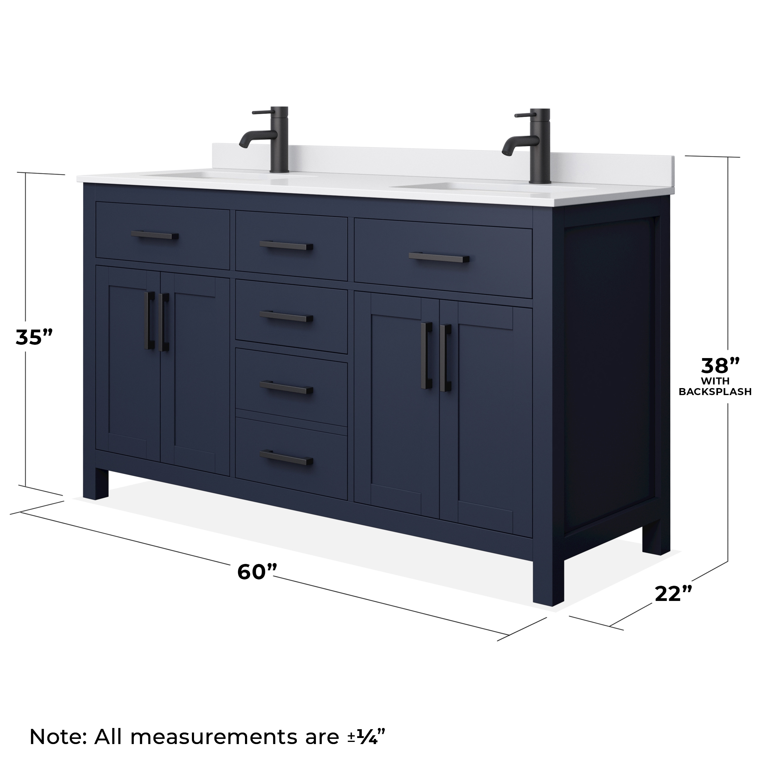 Wyndham Collection WCG242460DBBWCUNSMXX Bath-Vanity-Combo - View #5