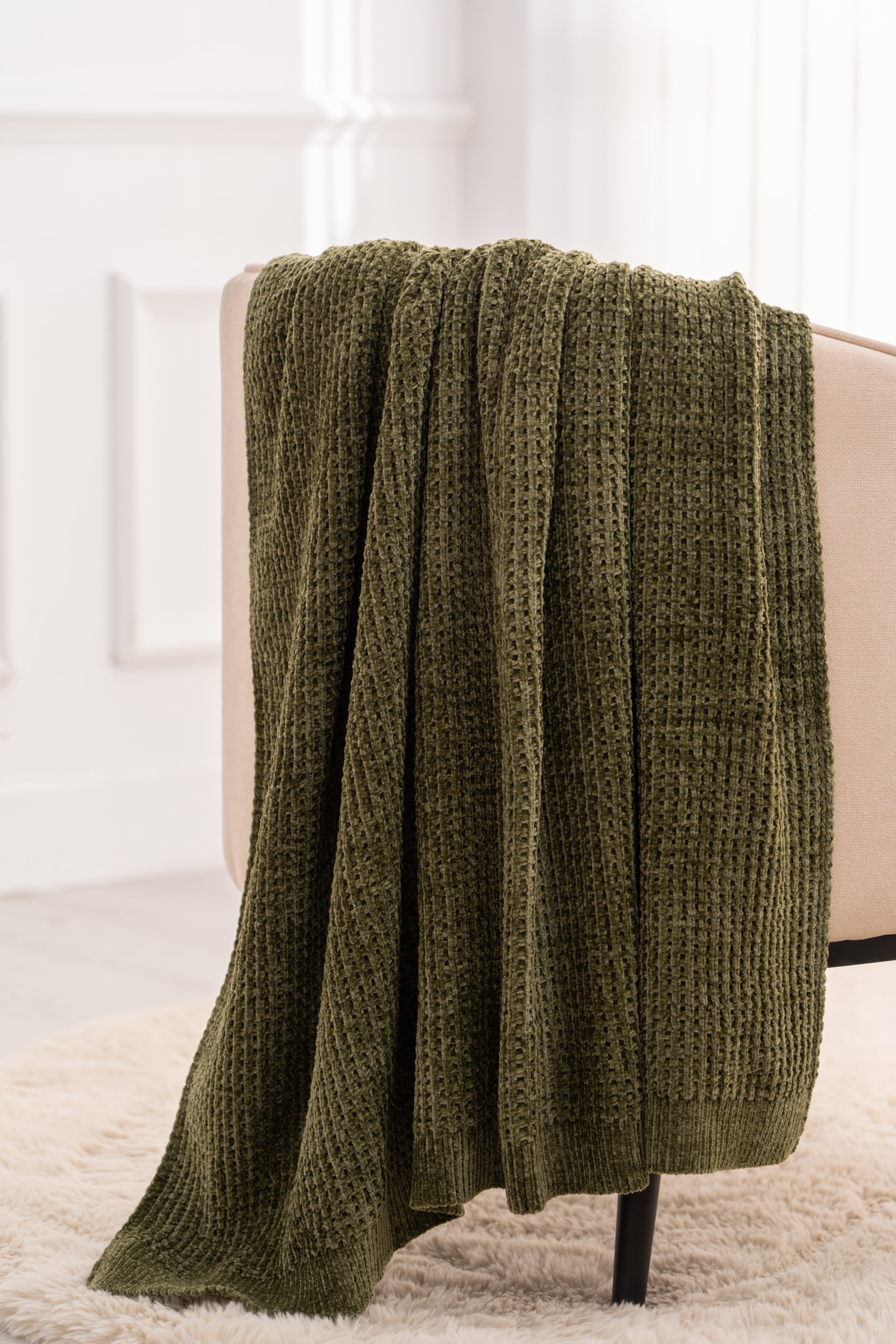 Moss green throws hot sale