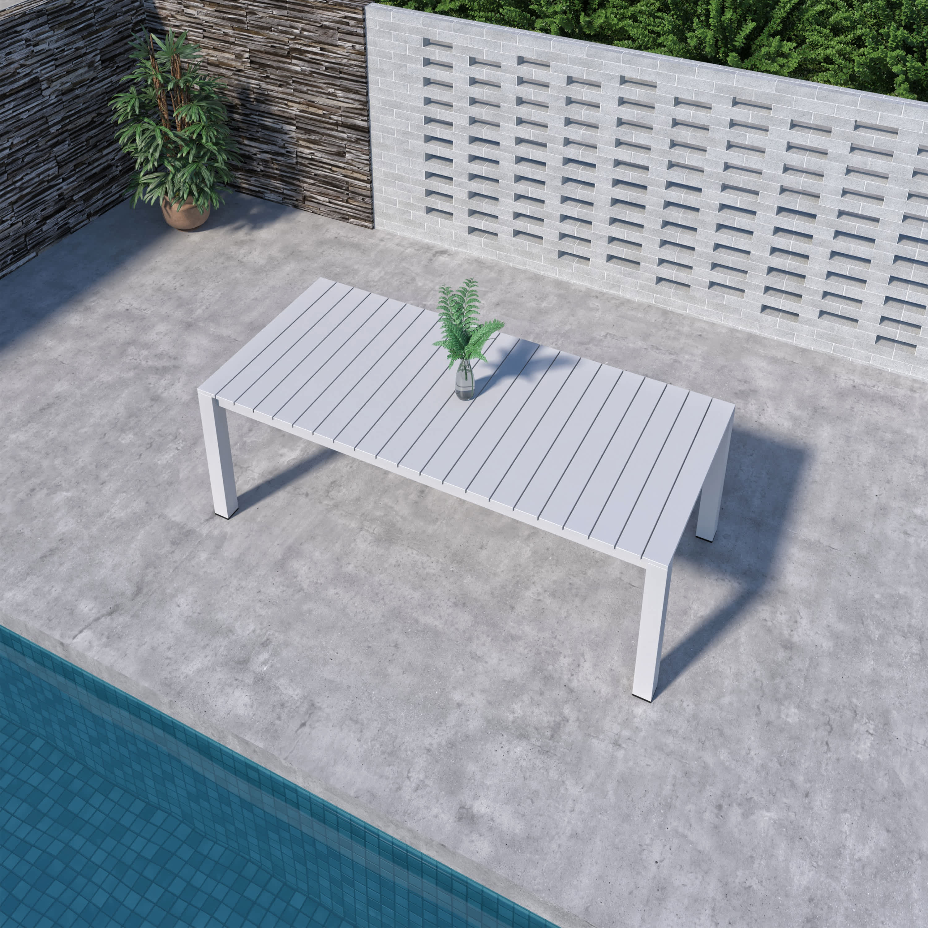 Amazonia CALEXTWHT-8PORTNWHT Patio-Dining-Sets - View #2
