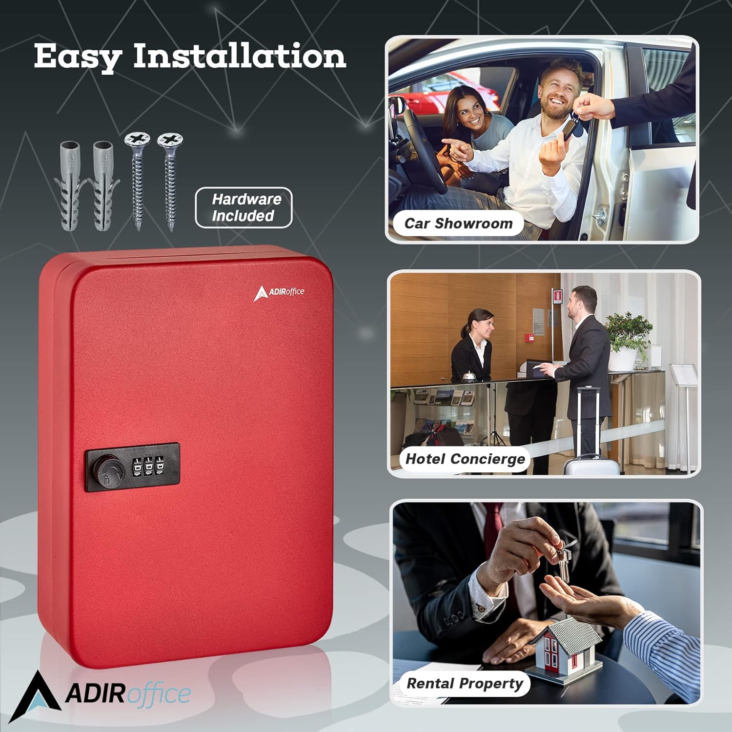 AdirOffice 682-48-RED-689-PKG Key-Safes - View #7