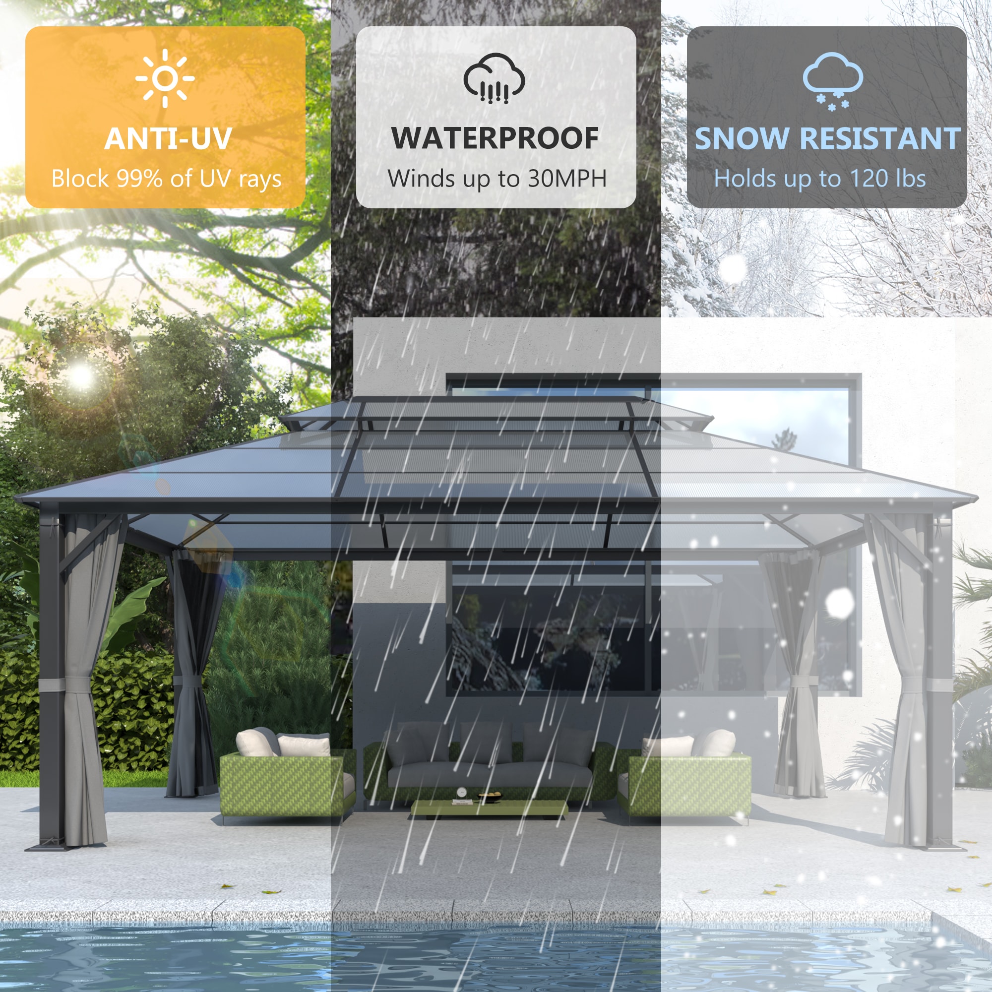 Coveronics LW-BPYSS24-G036 Wood-Resin-Gazebos - View #9