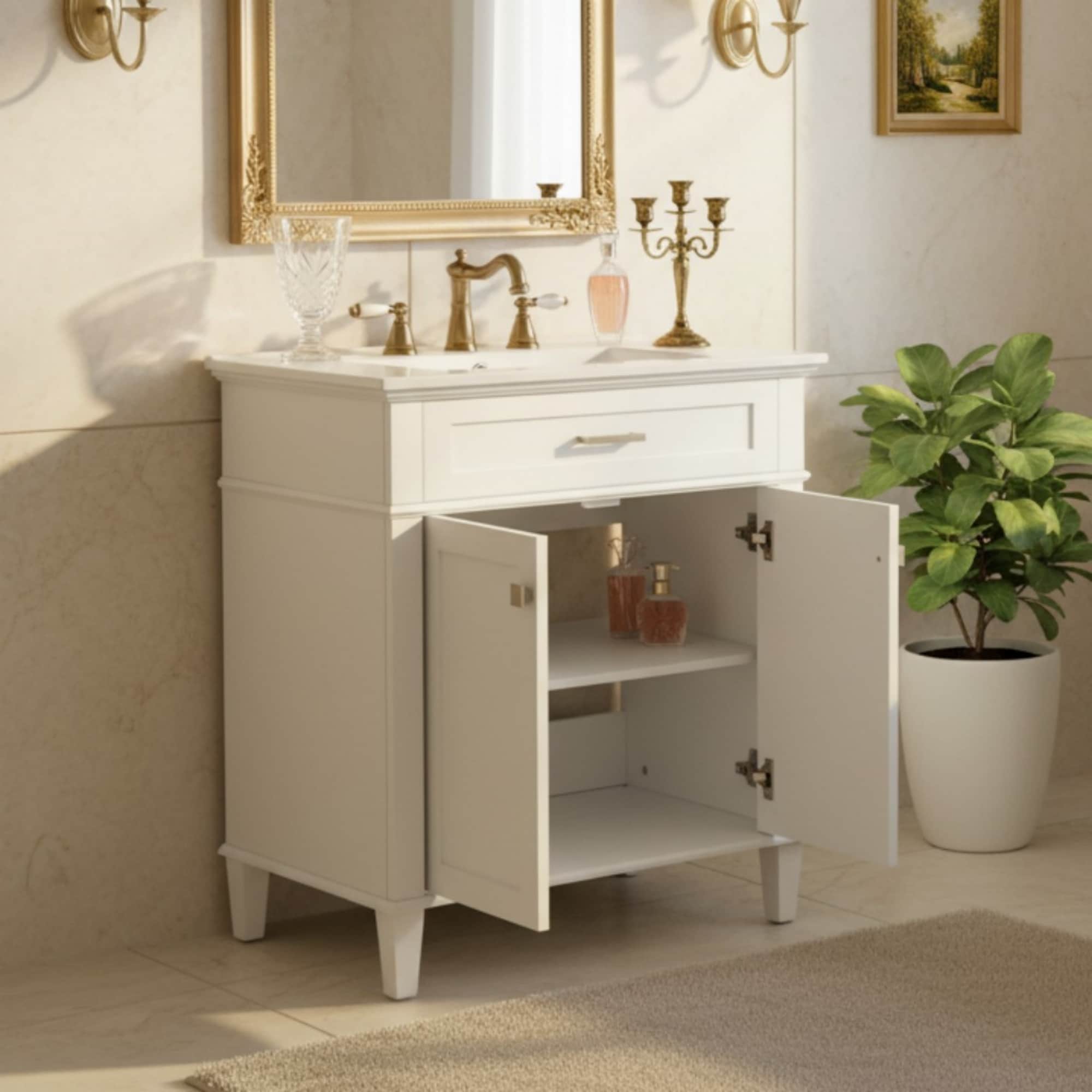 Homy Casa BVPO-W30-WH Bath-Vanity-Combo - View #3